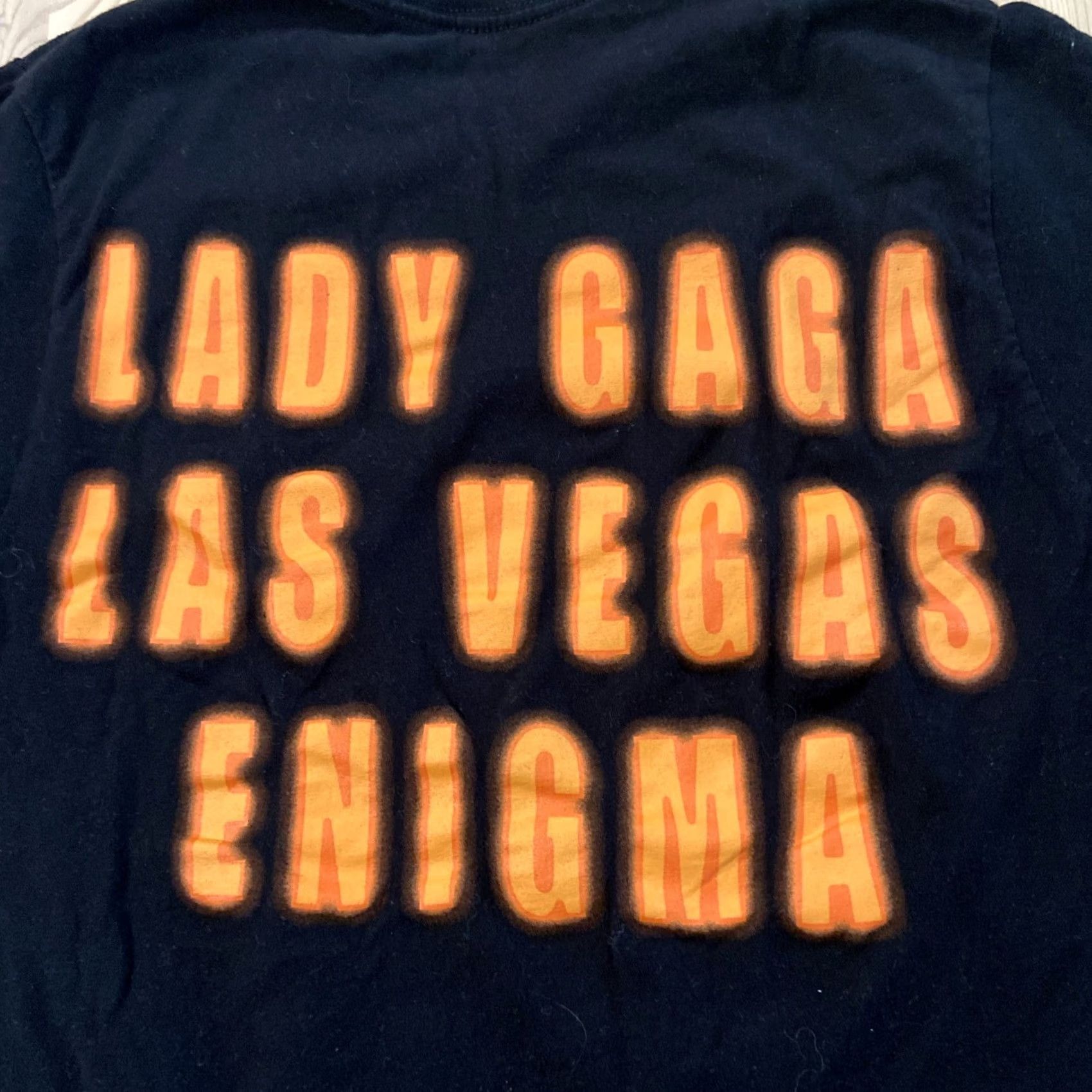 Vintage VINTAGE Lady Gaga Mens T-Shirt Black M 100% Cotton Short Sleeve Enigma Vegas Graphic Music Crew Neck Shirt Mens Size US M / EU 48-50 / 2 - 7 Thumbnail