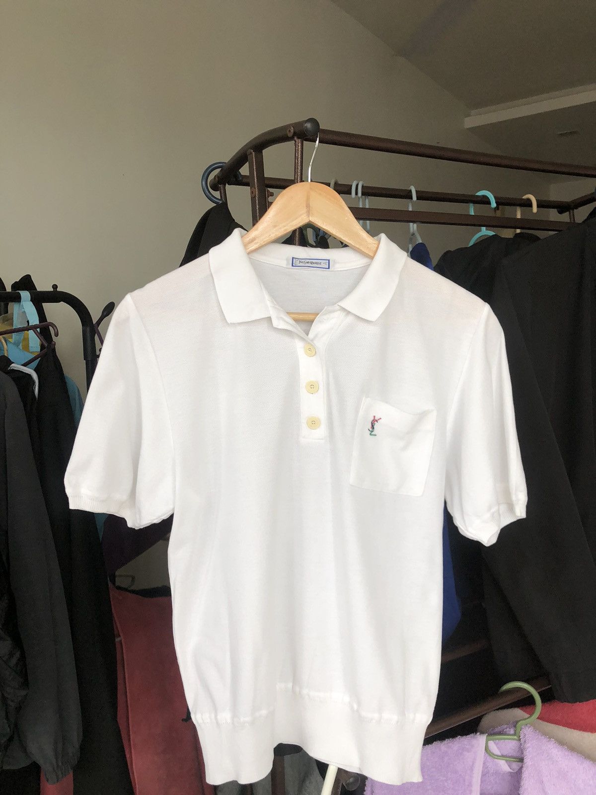 Japanese Brand × Vintage × Yves Saint Laurent Vintage YSL Shirt Sleeve Jumper Polo Size US S / EU 44-46 / 1 - 1 Thumbnail