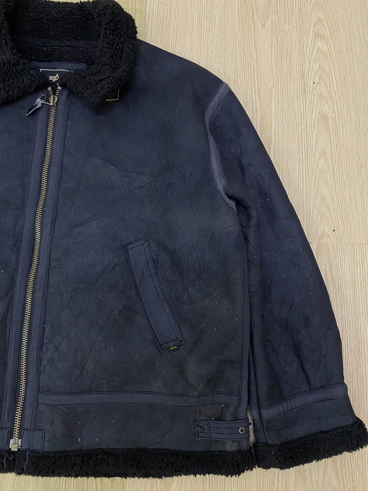Alpha Industries Alpha industries leather shearling oversized jacket Size US XXL / EU 58 / 5 - 3 Thumbnail