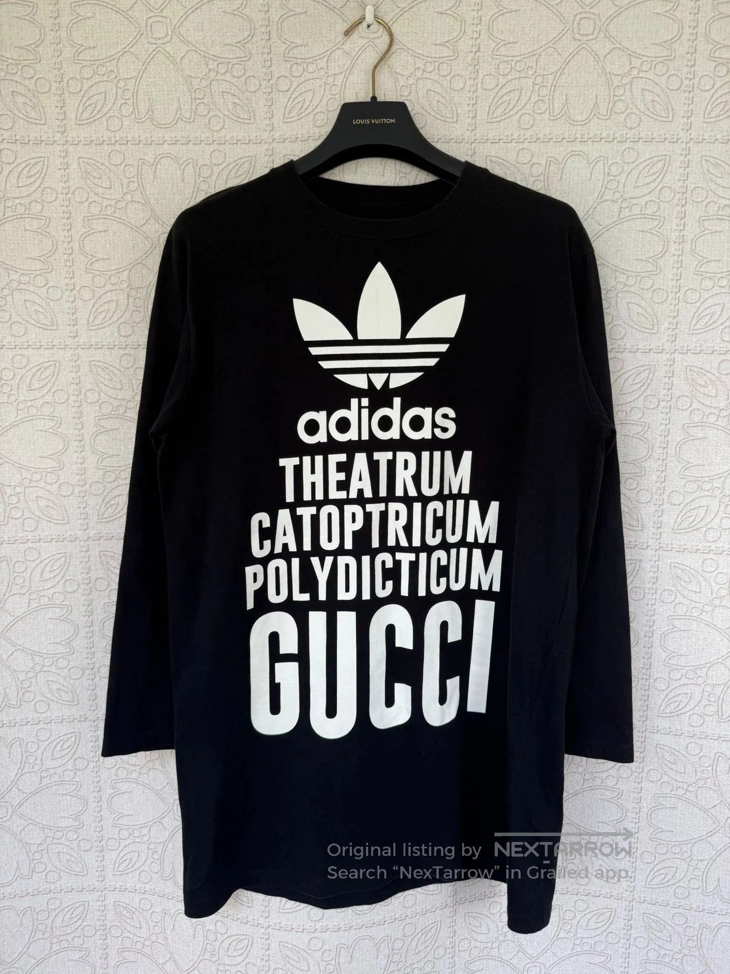 gucci x adidas long sleeve shirt xxsmall.