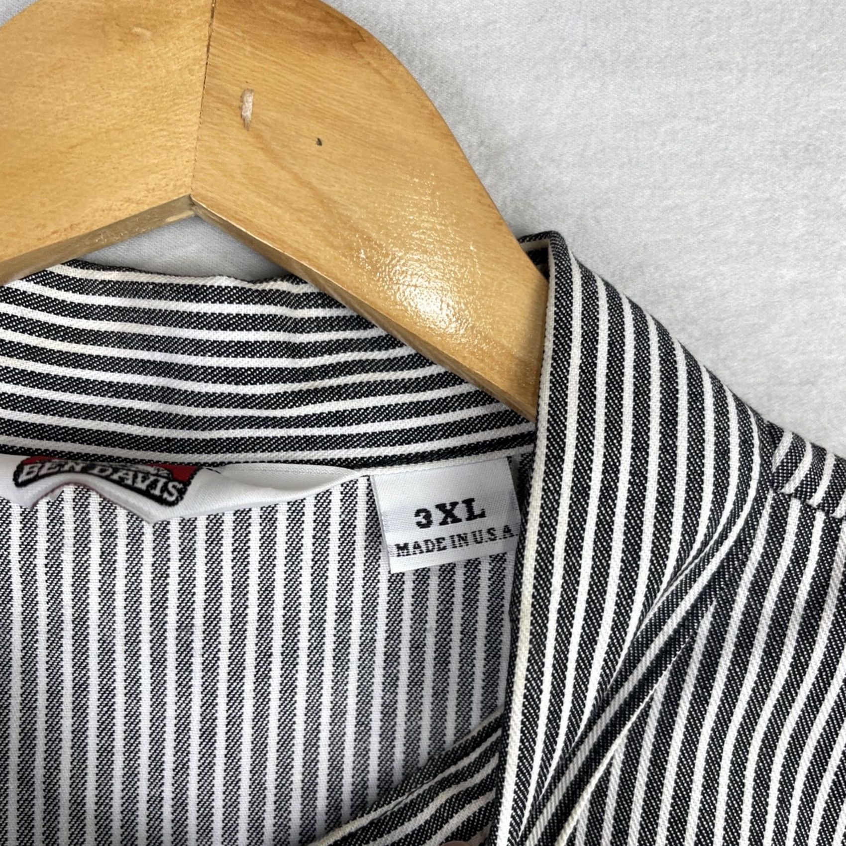 Ben Davis VINTAGE Ben Davis Shirt Mens 3XL Hickory Striped Work Pockets Half Zip Made In USA White USA Striped 3XL Ben Davis Shirt Mens Vintage Women's/Mens? Size US XXL / EU 58 / 5 - 7 Thumbnail