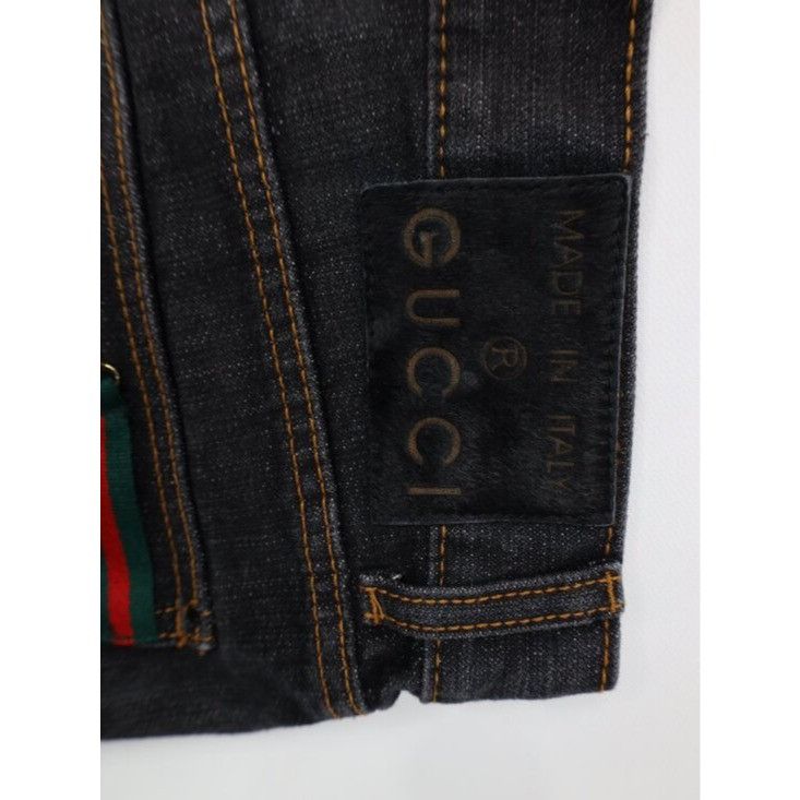 Gucci Vintage Gucci Faded Spell Out Wide Leg Denim Jeans Size US 34 / EU 50 - 14 Thumbnail