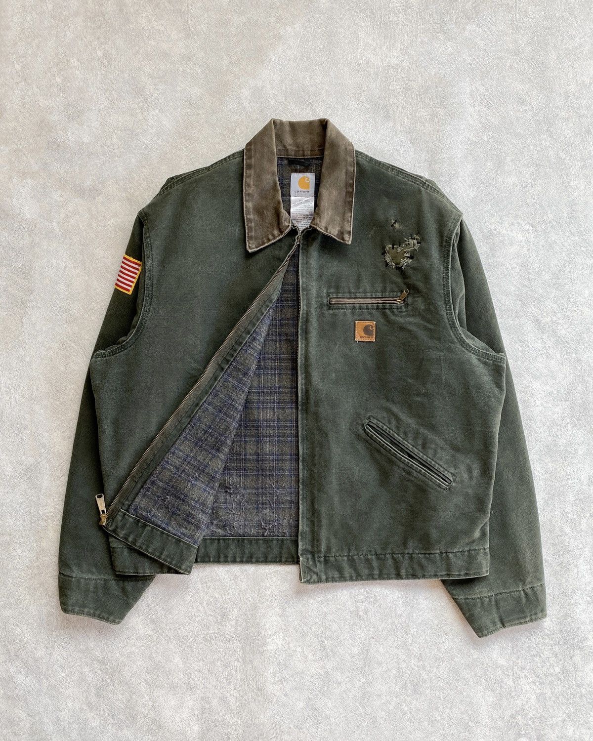 Carhartt Vintage Carhartt Detroit Blanked Lined Jacket - J97 MOS Size US XL / EU 56 / 4 - 2 Thumbnail