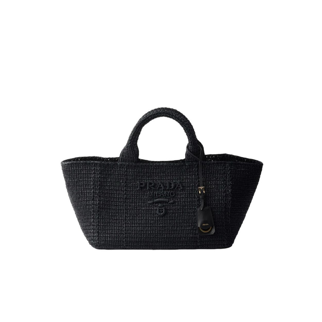 Prada PRADA $2950 Black Large Crochet Tote Bag New & Authentic Size ONE SIZE - 3 Thumbnail
