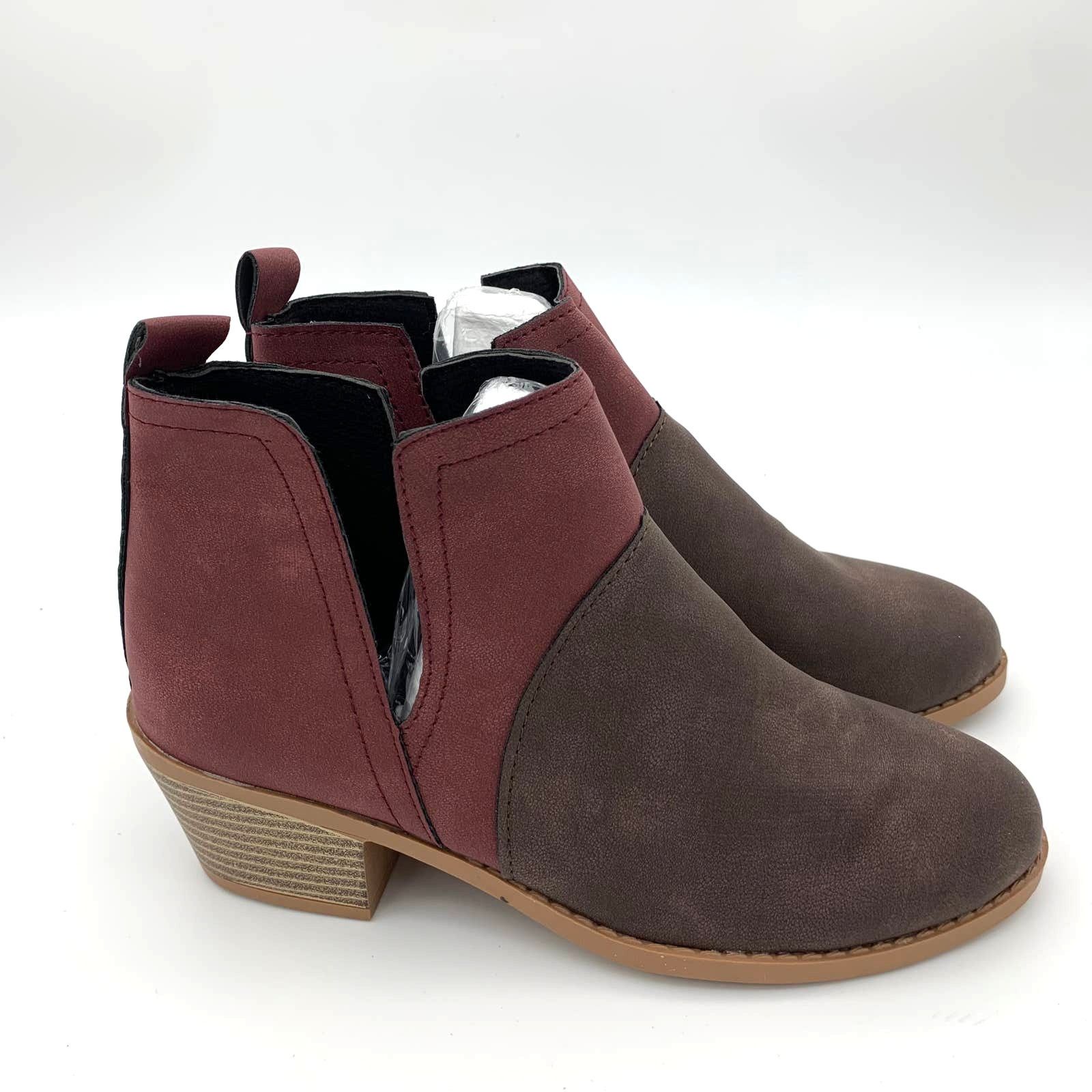 Other V Cut Ankle Boots Women Size 8.5 Chunky Block Stacked Size US 8.5 / IT 38.5 - 1 Thumbnail