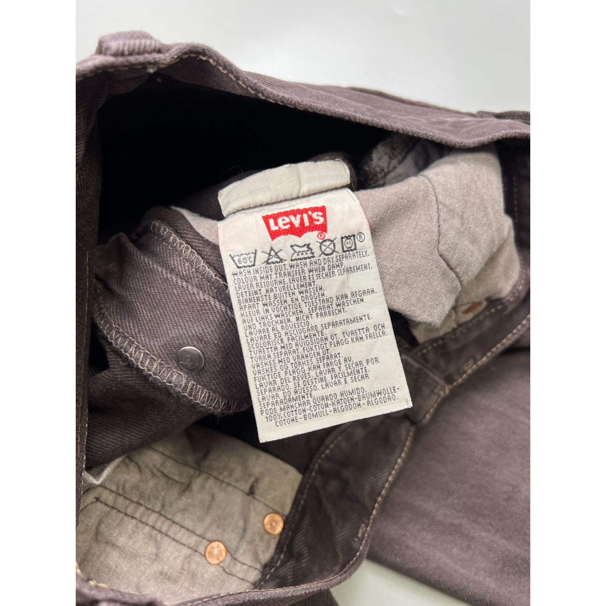 Levi's Levi’s 501 Made in USA Brown Denim Jeans Pants (Y0938) Size US 29 - 10 Thumbnail