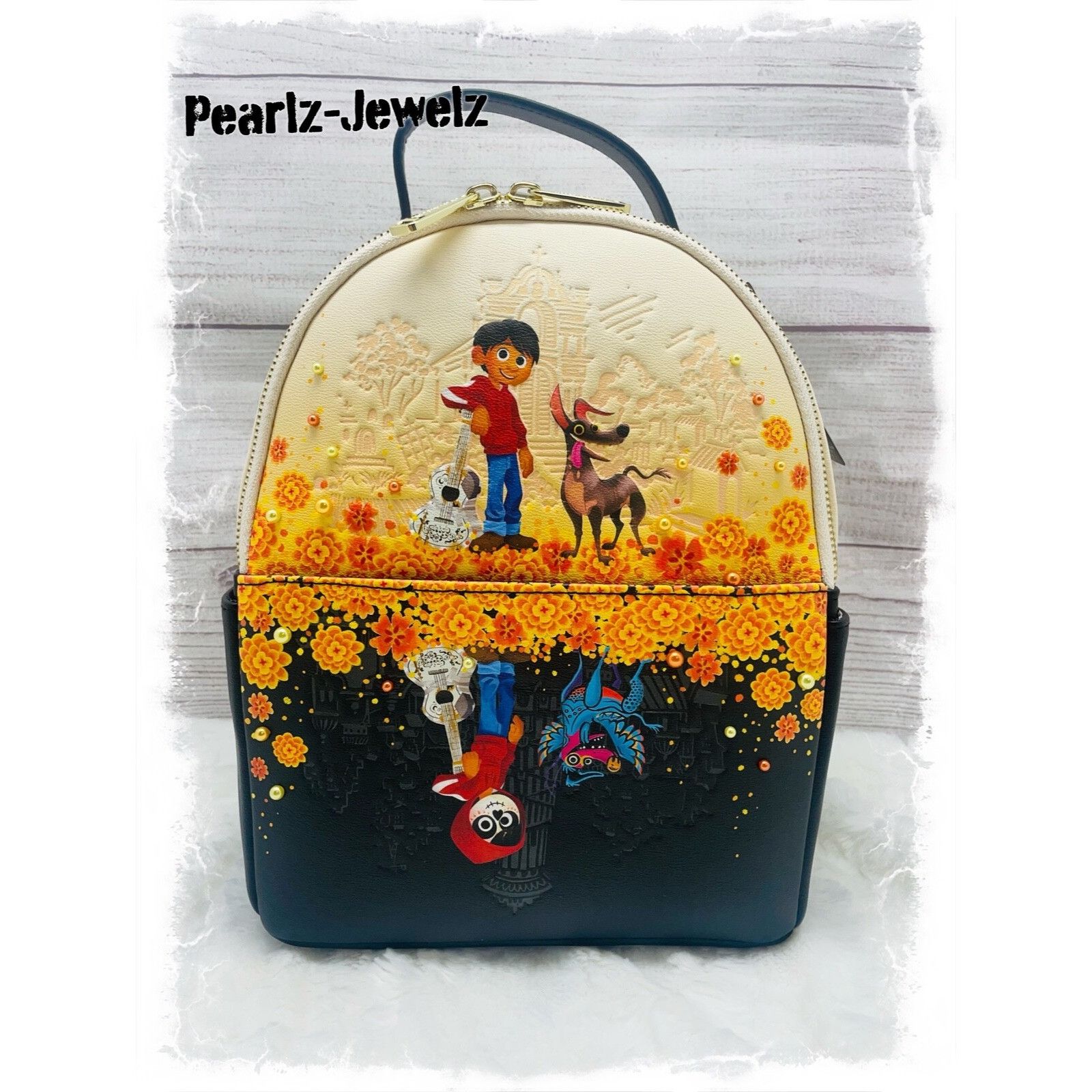 Disney Loungefly Disney Pixar Coco Marigold Mirror Bridge Mini Back Size ONE SIZE - 1 Thumbnail