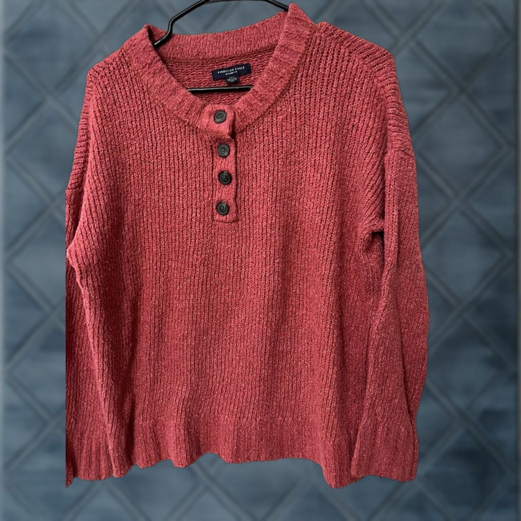 American Eagle Outfitters AMERICAN EAGLE Pullover Sweatshirt Women's Activewear Long Sleeve Size Small Pink Size S / US 4 / IT 40 - 1 Thumbnail