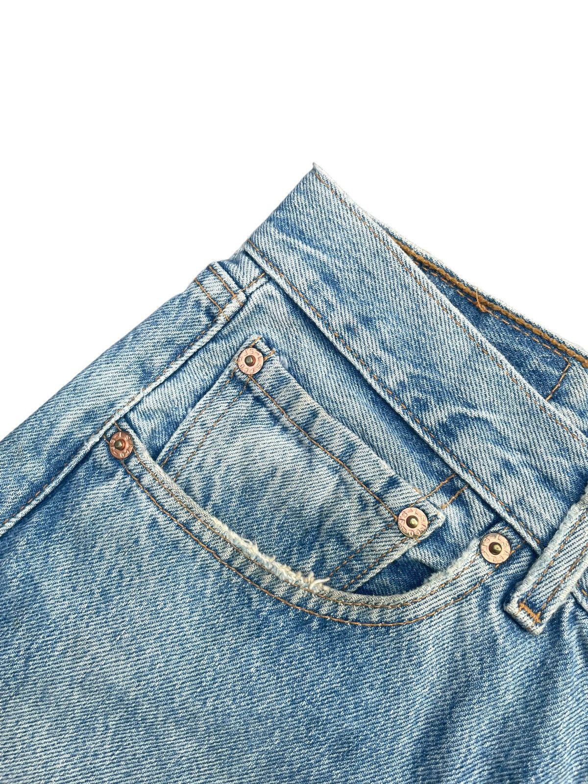 Levi's Vintage 1996 Levis 501 e Usa Irregular Faded Distressed Size US 36 / EU 52 - 6 Thumbnail