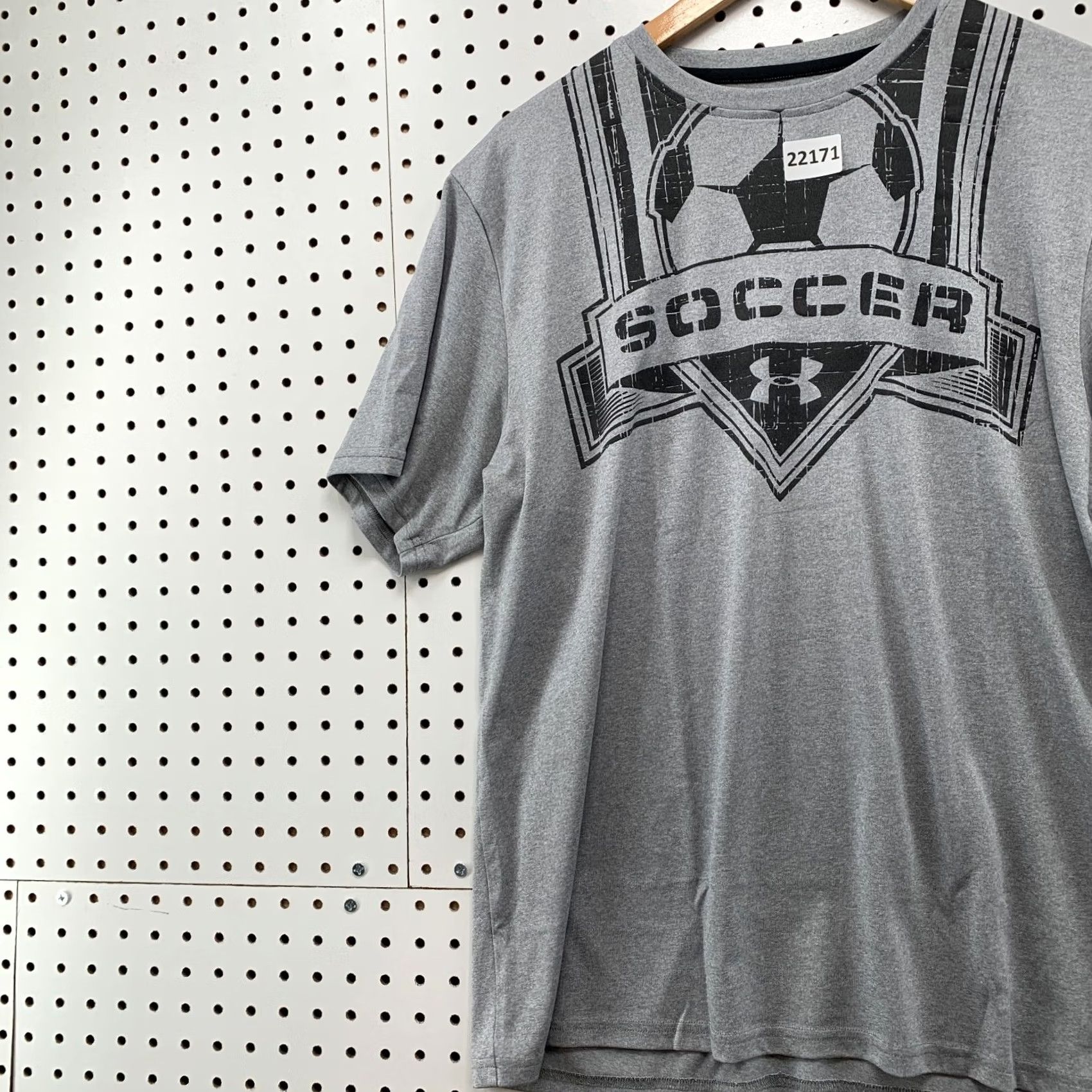Under Armour Under Armour Heat Gear Soccer Shirt Gray Adult Large Short Sleeve Sports Shirt Mens Size US L / EU 52-54 / 3 - 3 Thumbnail