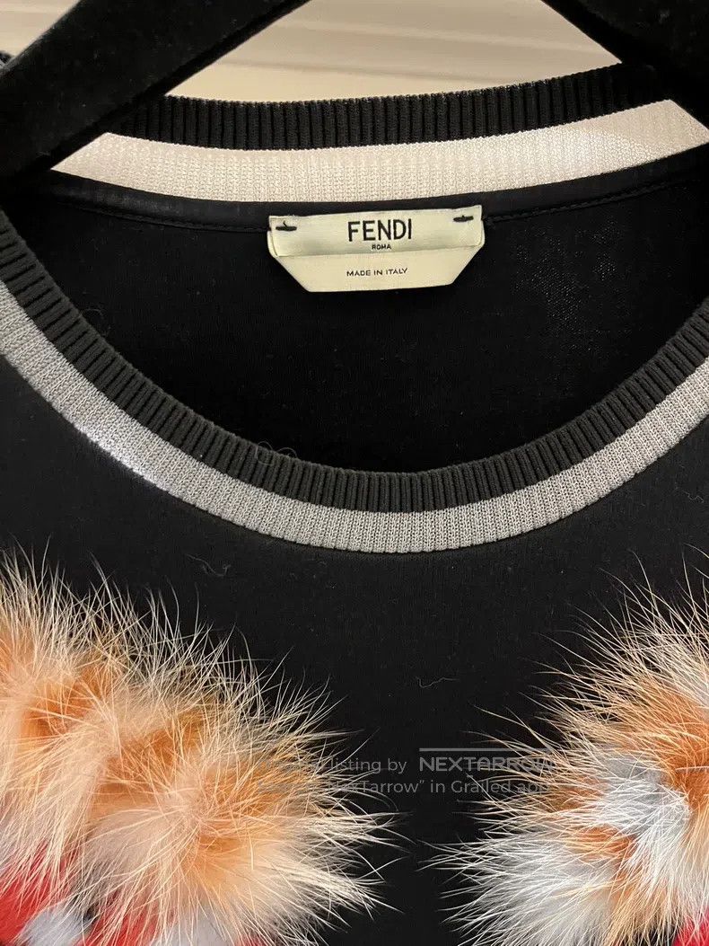 Fendi Fendi Little Monster Crew Neck Top with Iconic Little Mons Size XS / US 0-2 / IT 36-38 - 2 Thumbnail