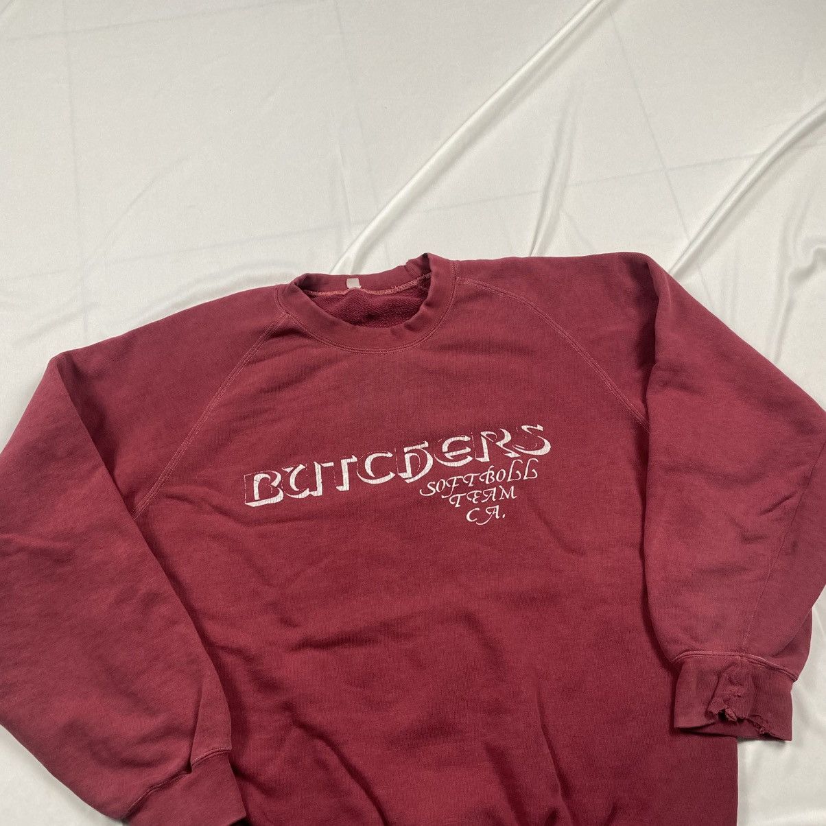 American Apparel Vintage 90s Butchers Softball Team Crewneck Size US S / EU 44-46 / 1 - 5 Thumbnail