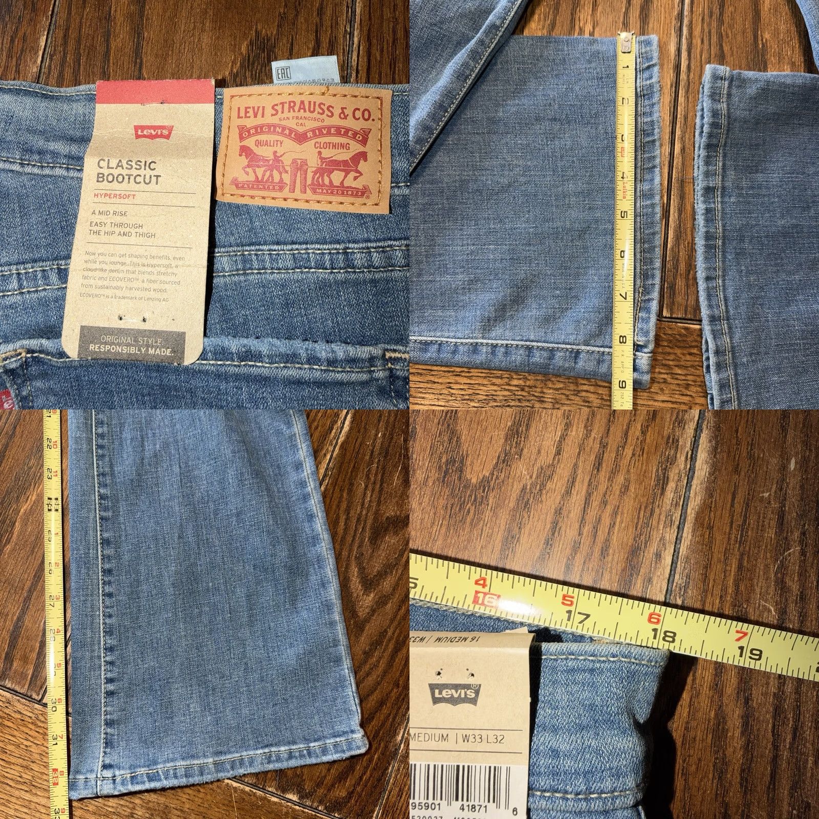 Levi's Levi's Jeans Women Bootcut 16 Mid Rise Hypersoft Classic Casual Blue 32in Inseam 16 Regular Pockets Stretch Denim Size 38" / US 16 / IT 52 - 9 Thumbnail