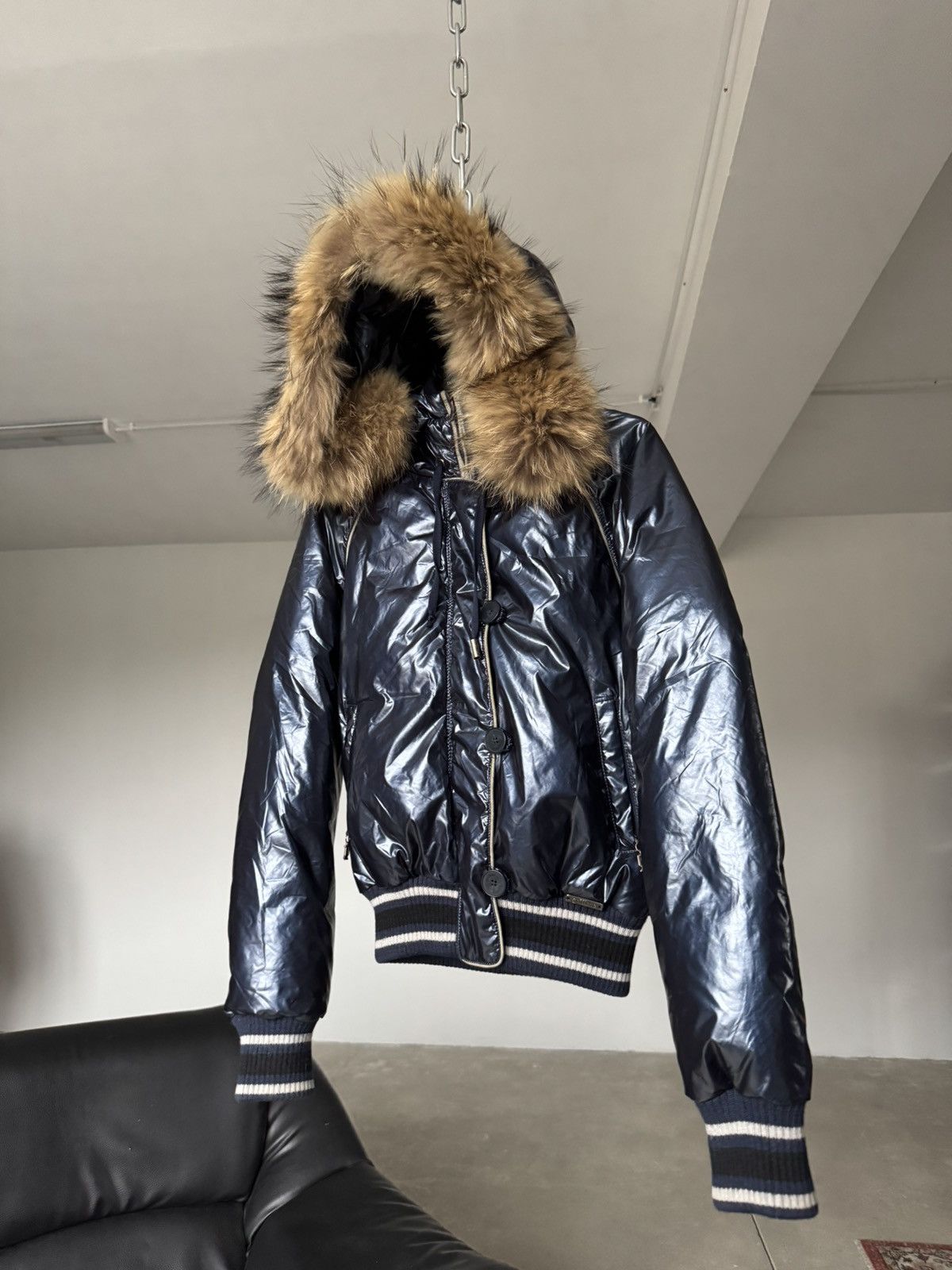 John Galliano Archival John Galliano Down Jacket Faur Fux Size S / US 4 / IT 40 - 1 Thumbnail