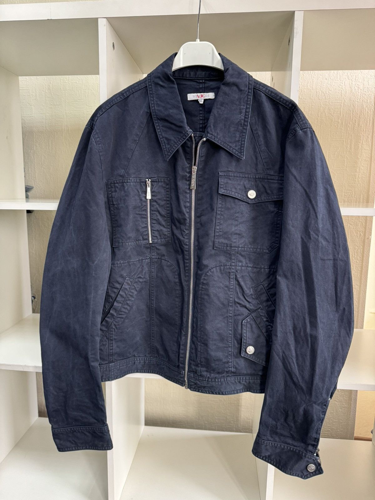 Versace Versace 00s Vintage Jeans Couture Stoned Cotton Jacket Size US L / EU 52-54 / 3 - 5 Thumbnail