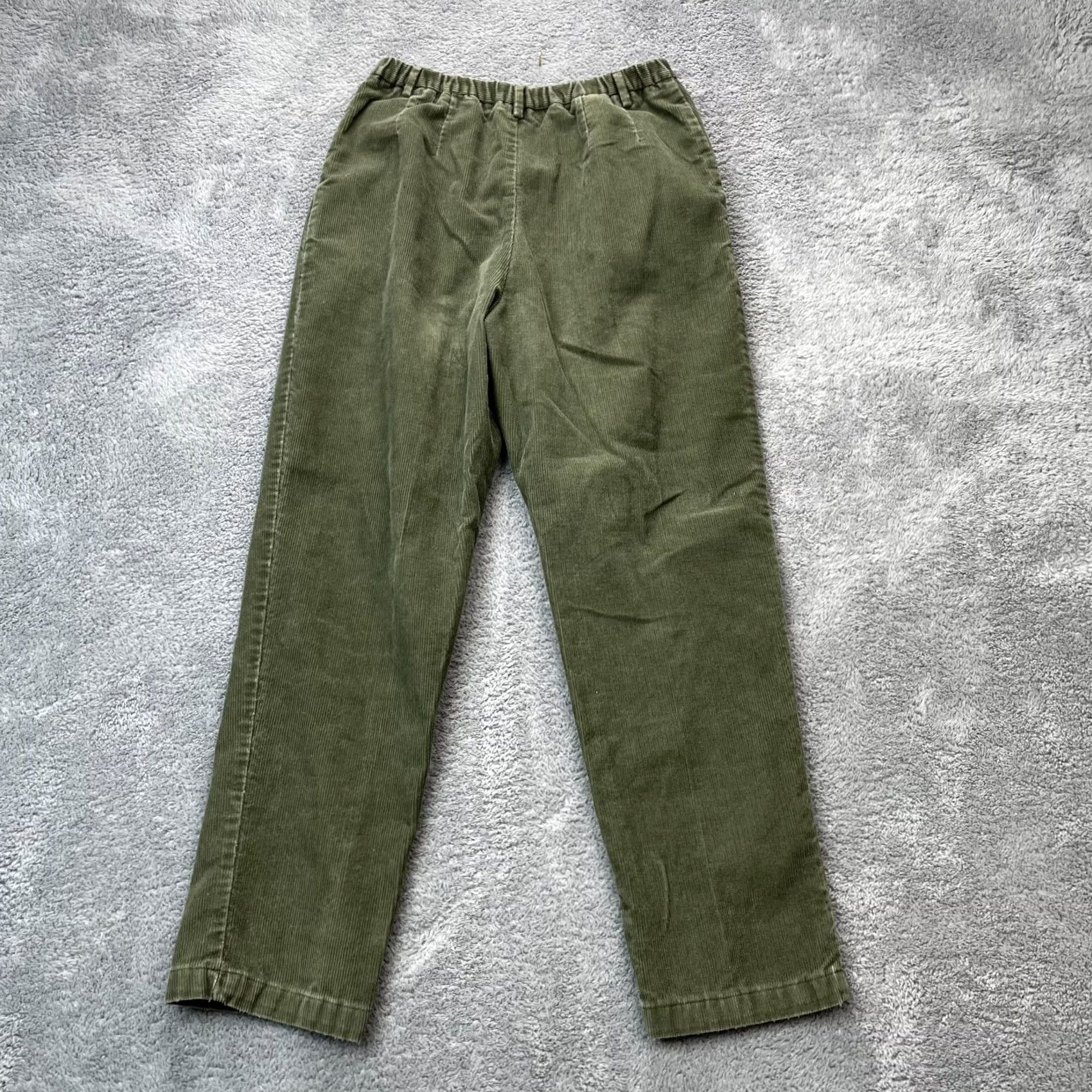 Lands' End VINTAGE Lands' End Pants Womens 30x28 Petite Green Corduroy Pleated Straight Leg Pants Mens Womens Girls Boys? Size 30" / US 8 / IT 44 - 5 Thumbnail