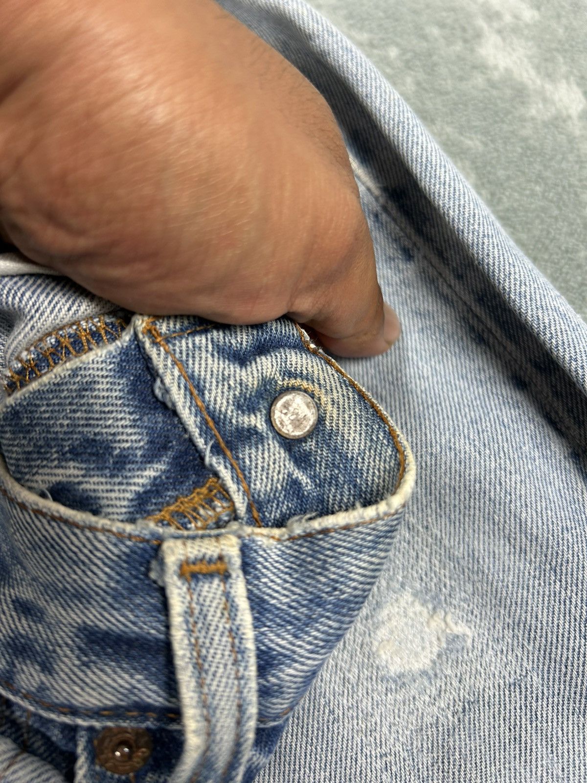 Levi's Vintage Clothing Vintage Levi’s 501 Red Line Distressed Denim Jeans. S083 Size US 32 / EU 48 - 8 Thumbnail