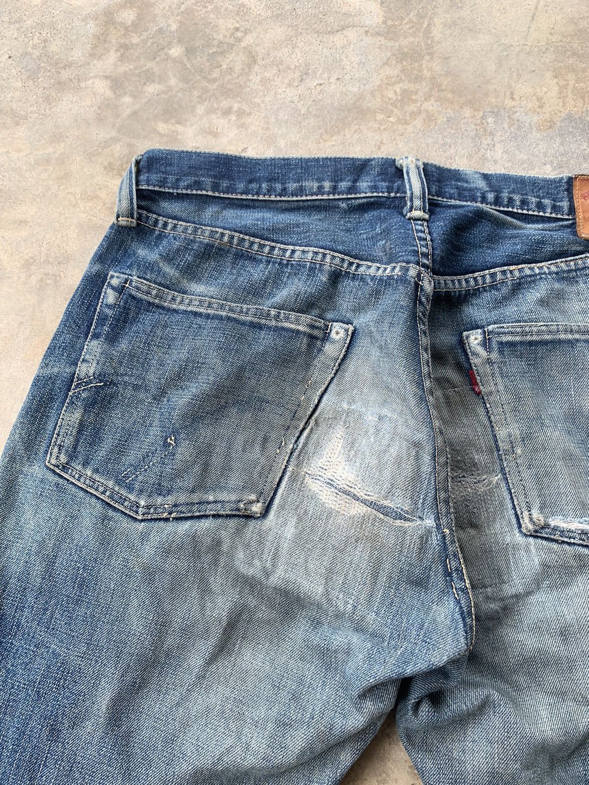 Full Count & Co. Vintage Full Count 0105 Selvedge Distressed Denim Size US 31 - 15 Thumbnail