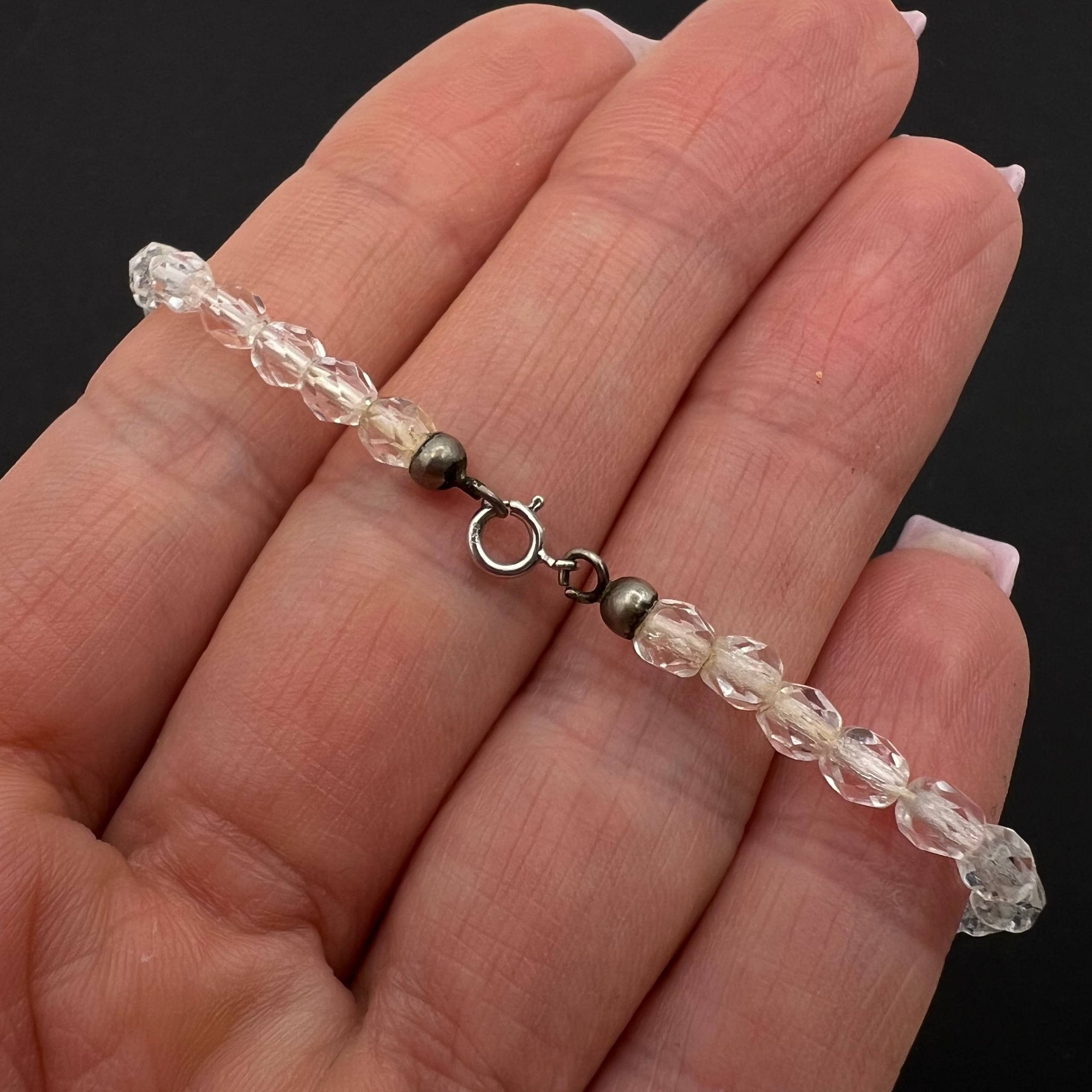 Vintage Vintage Crystal Beads Necklace Faceted Pendant Size ONE SIZE - 5 Thumbnail