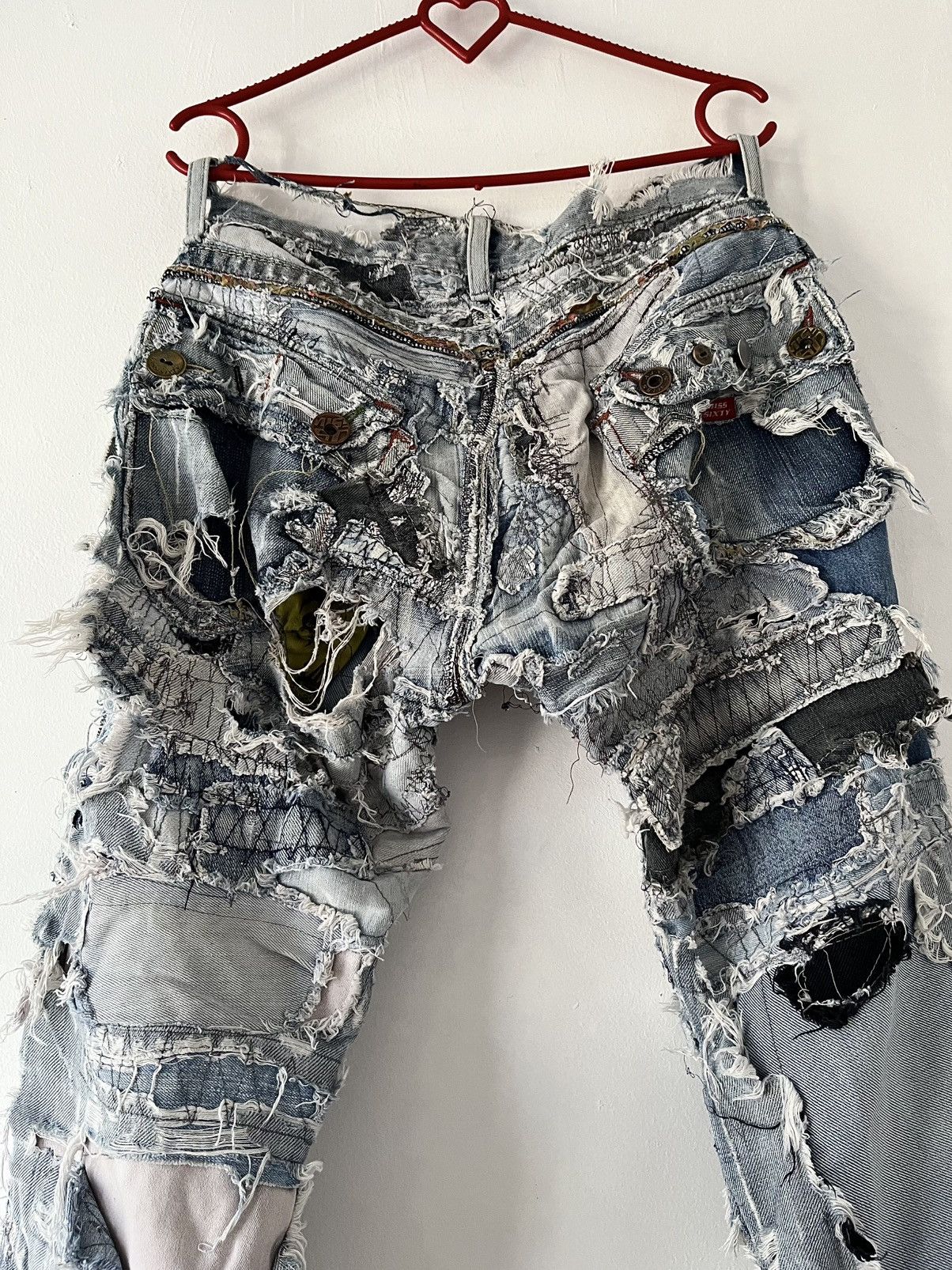 Vintage Archive Miss Sixty Distressed Flare Denim Jeans Size US 30 / EU 46 - 11 Thumbnail