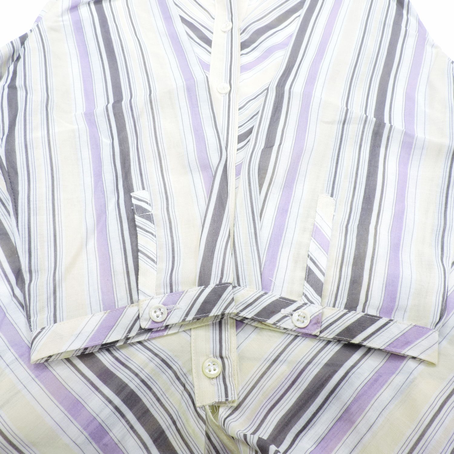 Salvatore Ferragamo SALVATORE FERRAGAMO STRIPED LONG SLEEVE SHIRT Size L / US 10 / IT 46 - 16 Thumbnail