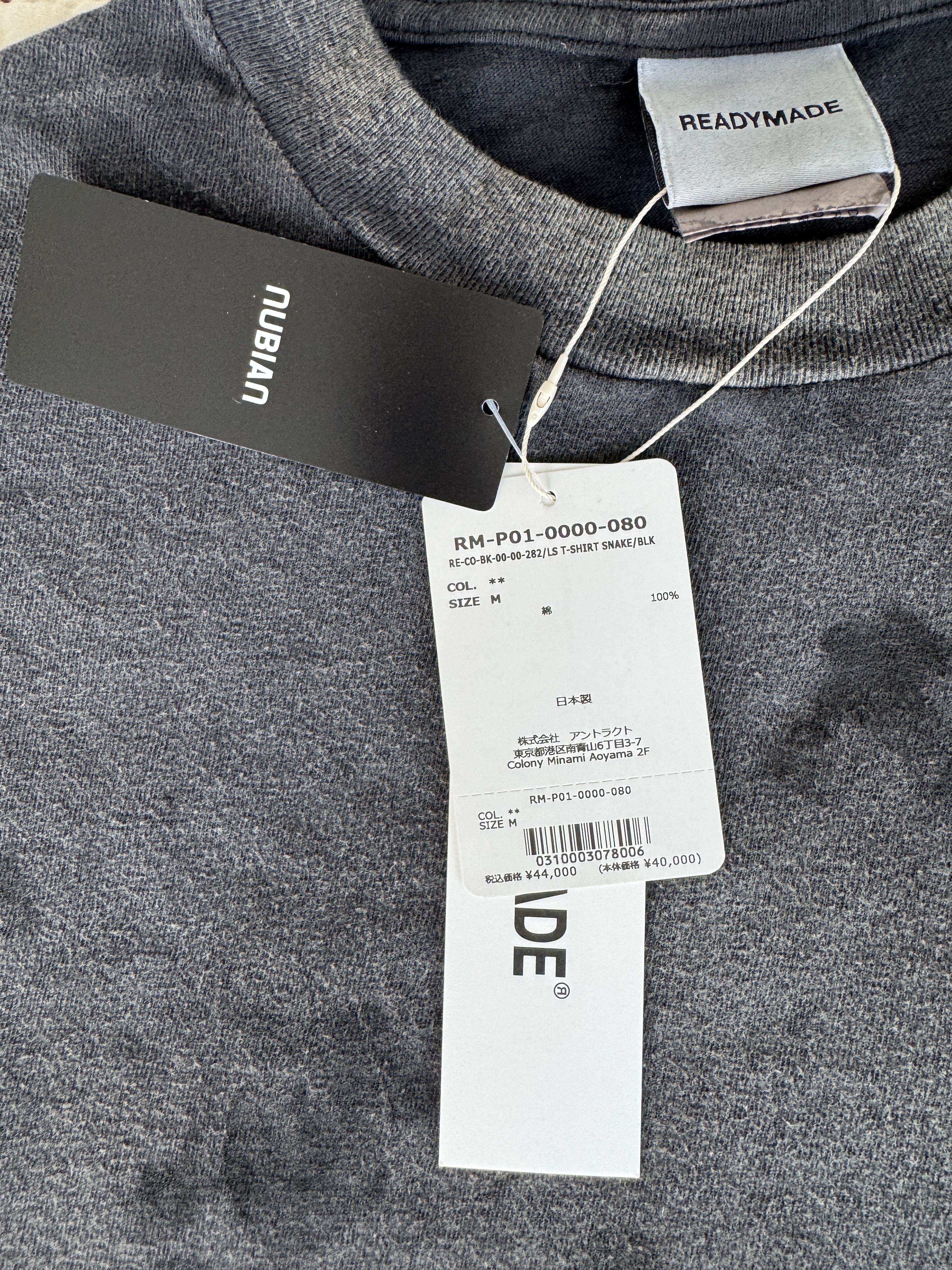 READYMADE READYMADE MARLBORO SNAKE LS T-SHIRT WASHED BLACK MED Size US M / EU 48-50 / 2 - 12 Thumbnail
