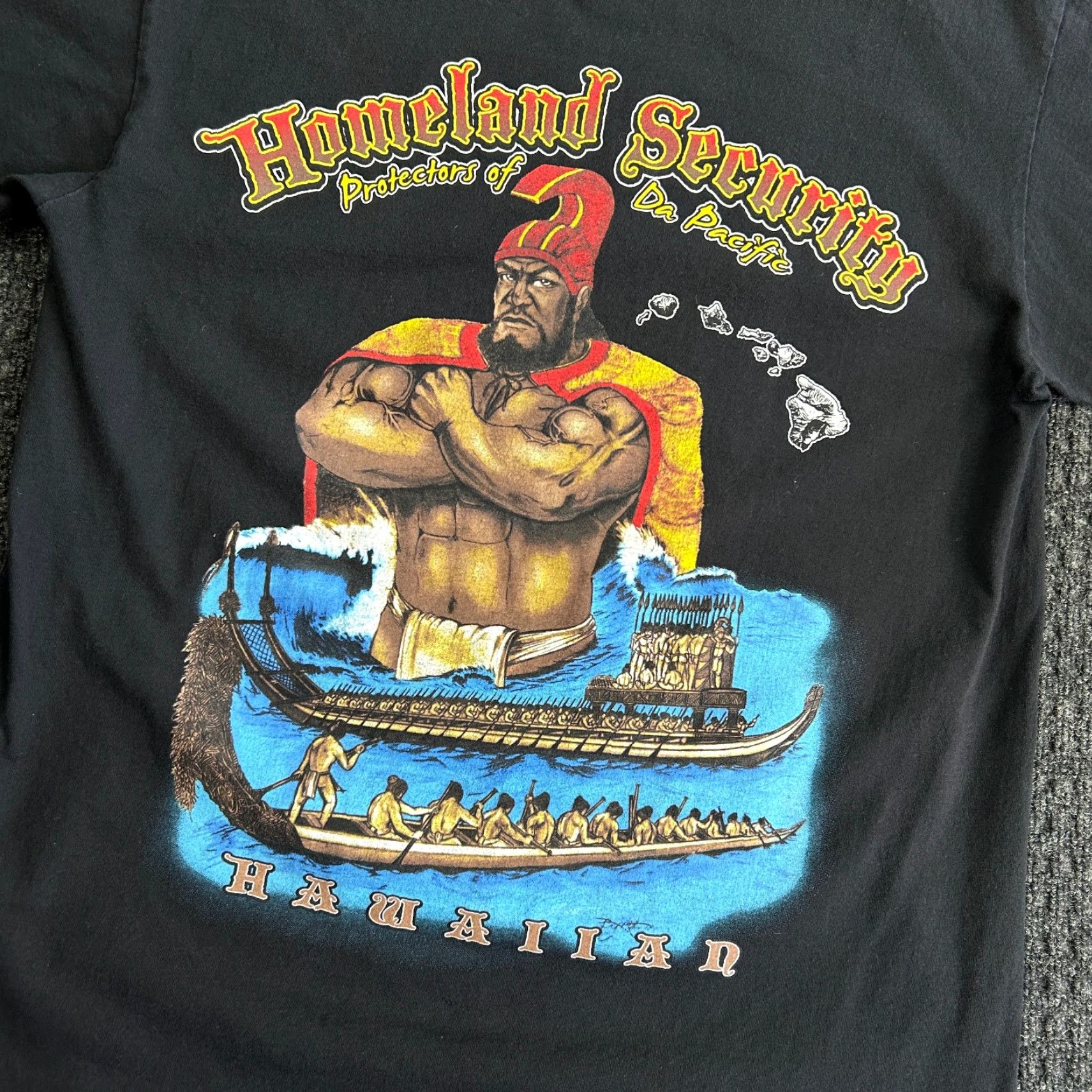 Vintage VINTAGE Hawaii Security Protectors of Da Pacific Shirt Hawaiian Shaka XL Heavy Size US XL / EU 56 / 4 - 6 Thumbnail