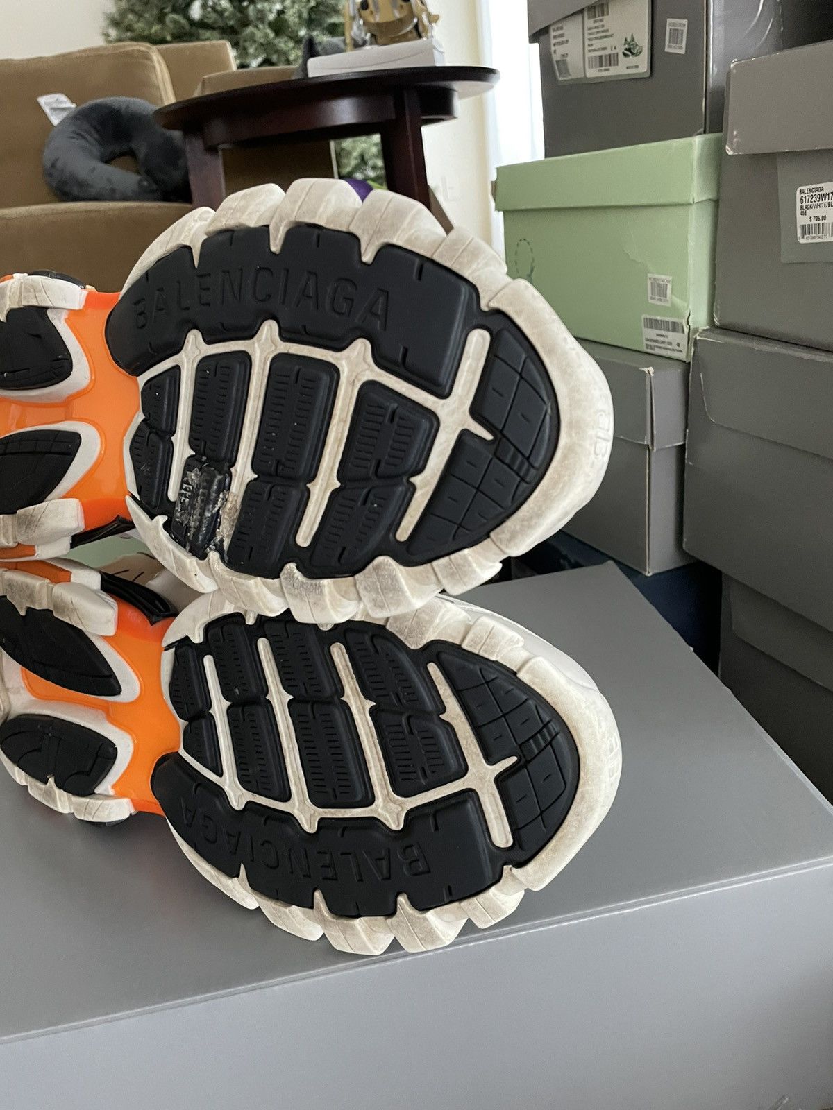 Balenciaga Balenciaga Track Runner White/Orange Size US 13 / EU 46 - 9 Thumbnail