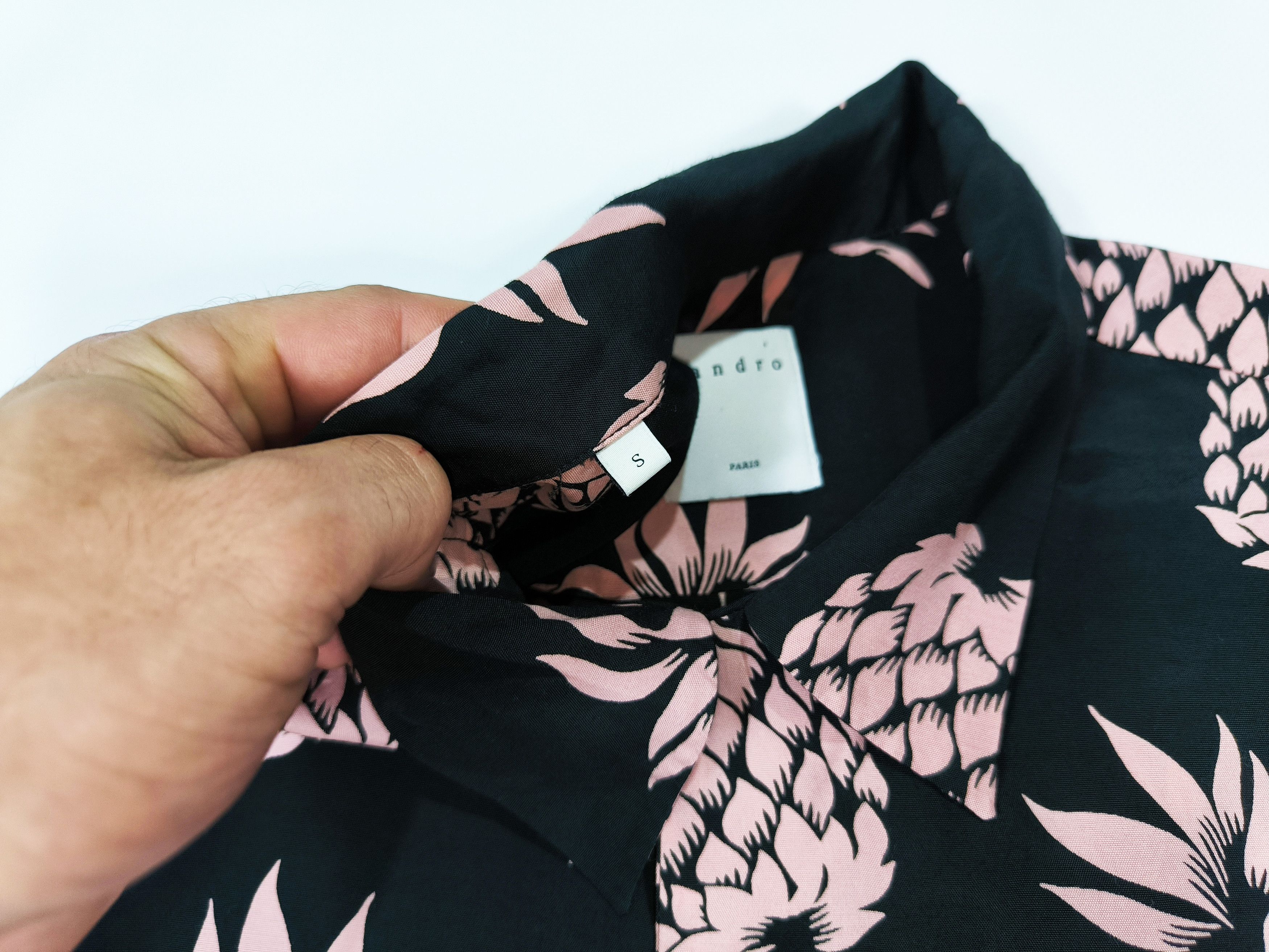 Sandro Sandro Paris Black Pink Pineapple Print Shirt Size S Size US S / EU 44-46 / 1 - 4 Thumbnail