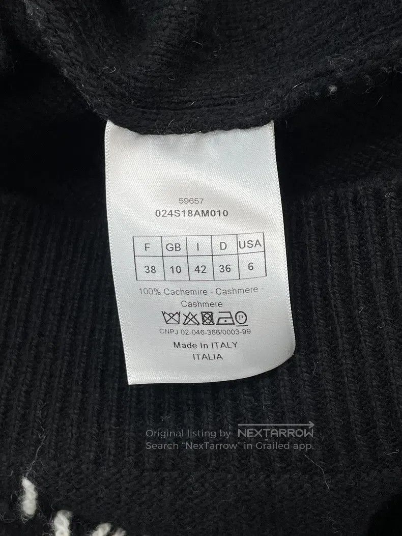 Dior Dior Black back tassel letter logo 8-character cashmere sw Size XS / US 0-2 / IT 36-38 - 4 Thumbnail