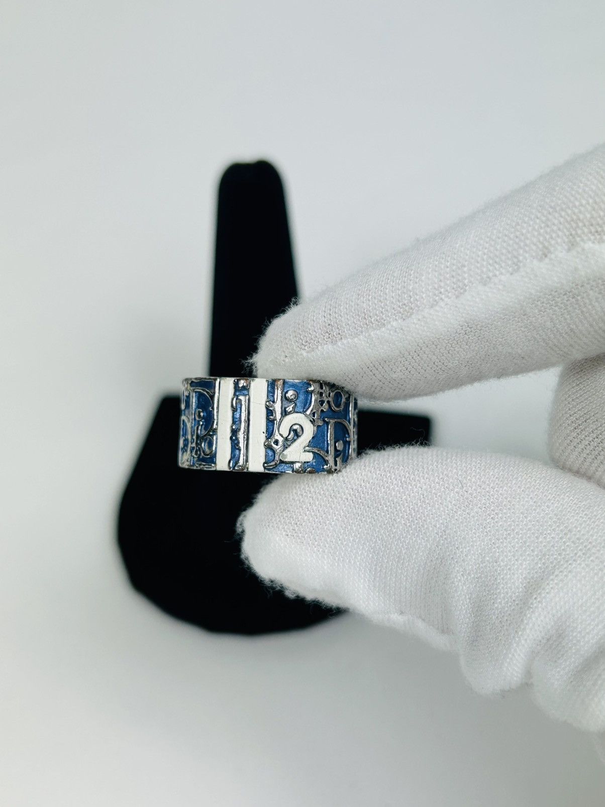 Dior Dior Blue Trotter 2 Ring Size 6 Size ONE SIZE - 4 Thumbnail