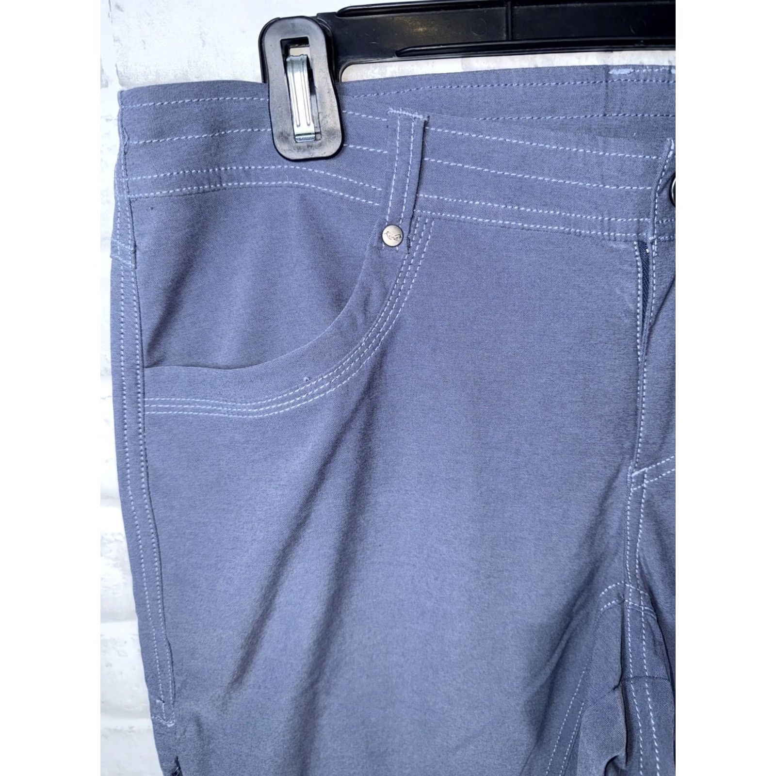 Vintage Kuhl Pants Womens 10 Blue Nylon Hiking Pocket Regular Inseam 31.5in Casual Travel Summer Fall Spring Sportswear Size 32" / US 10 / IT 46 - 4 Thumbnail