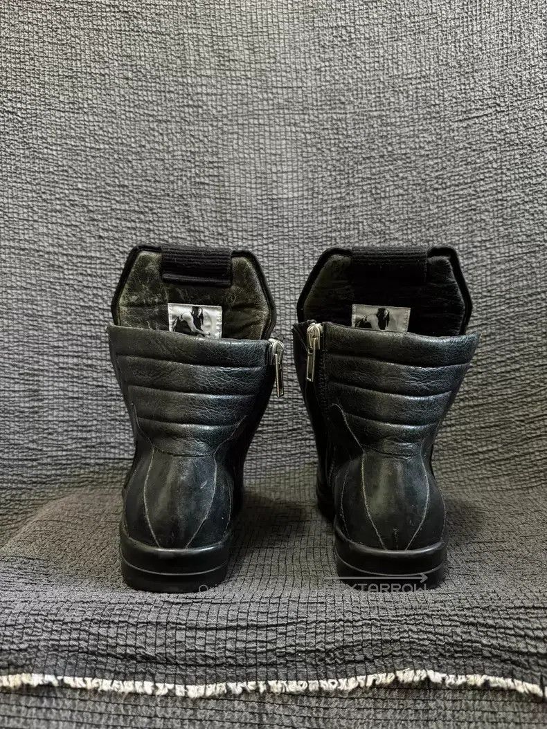 Rick Owens RICK OWENS Pure Black Leather Open-toe High-top Aviator Sh Size US 6 / EU 39 - 7 Thumbnail