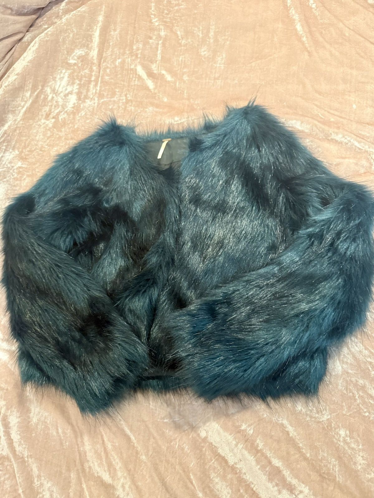 Free People free people faux fur Dark green coat Size XS / US 0-2 / IT 36-38 - 2 Thumbnail