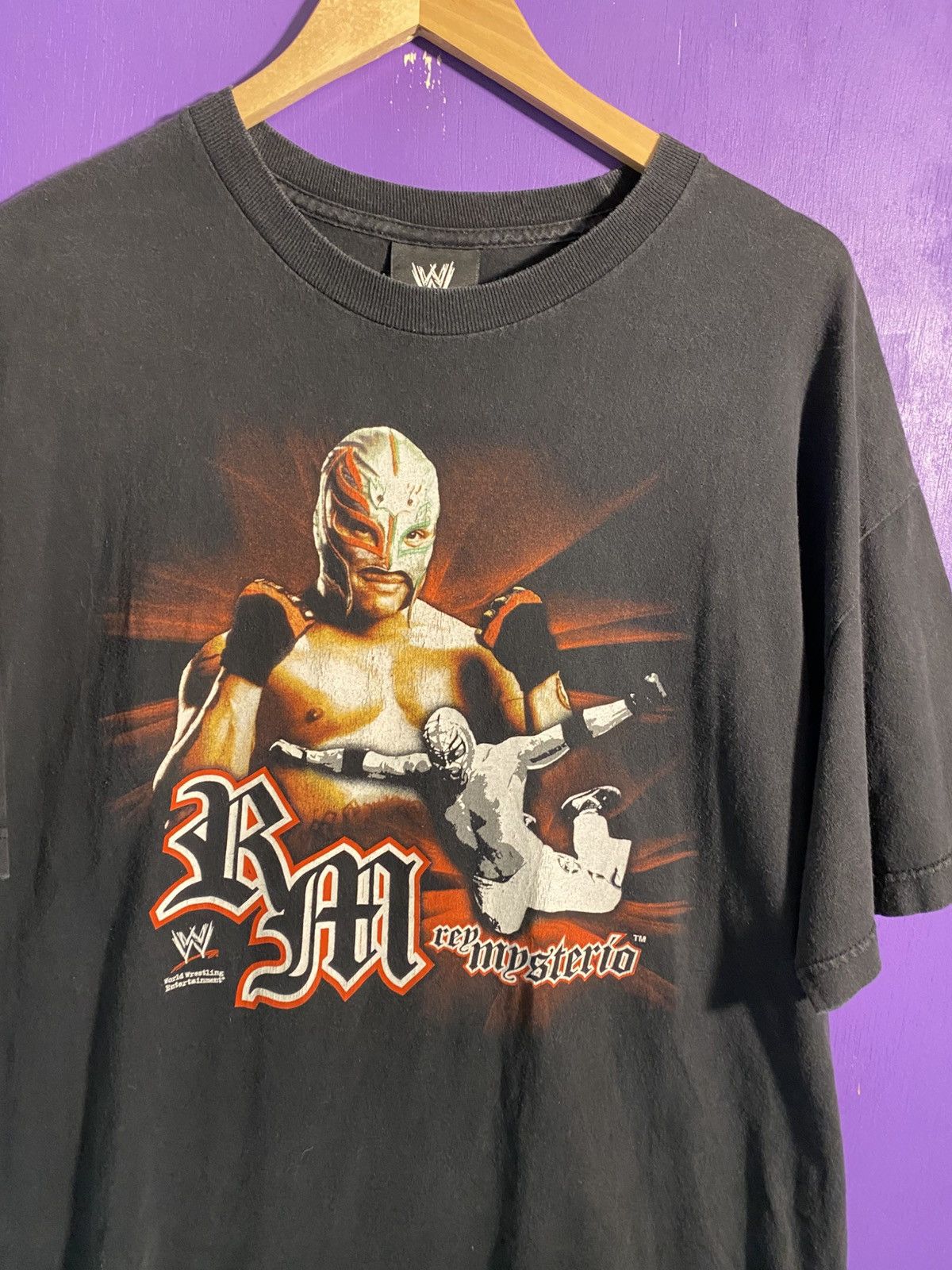 Vintage × WWF Vintage 90s/00s WWF Rey Mysterio 6 one 9 t-shirt Size US XL / EU 56 / 4 - 3 Thumbnail