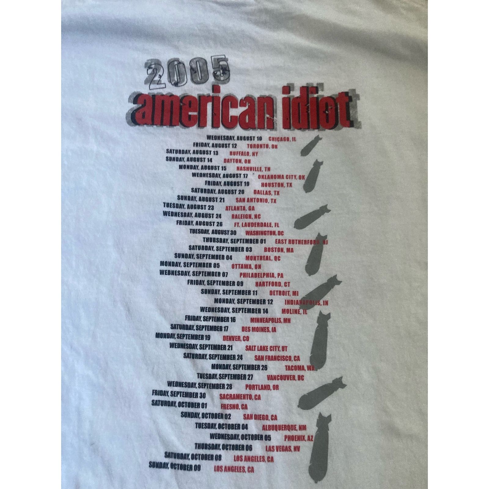 Jerzees 2005 Green Day American idiot tour tshirt mens Size XL Size US XL / EU 56 / 4 - 4 Thumbnail