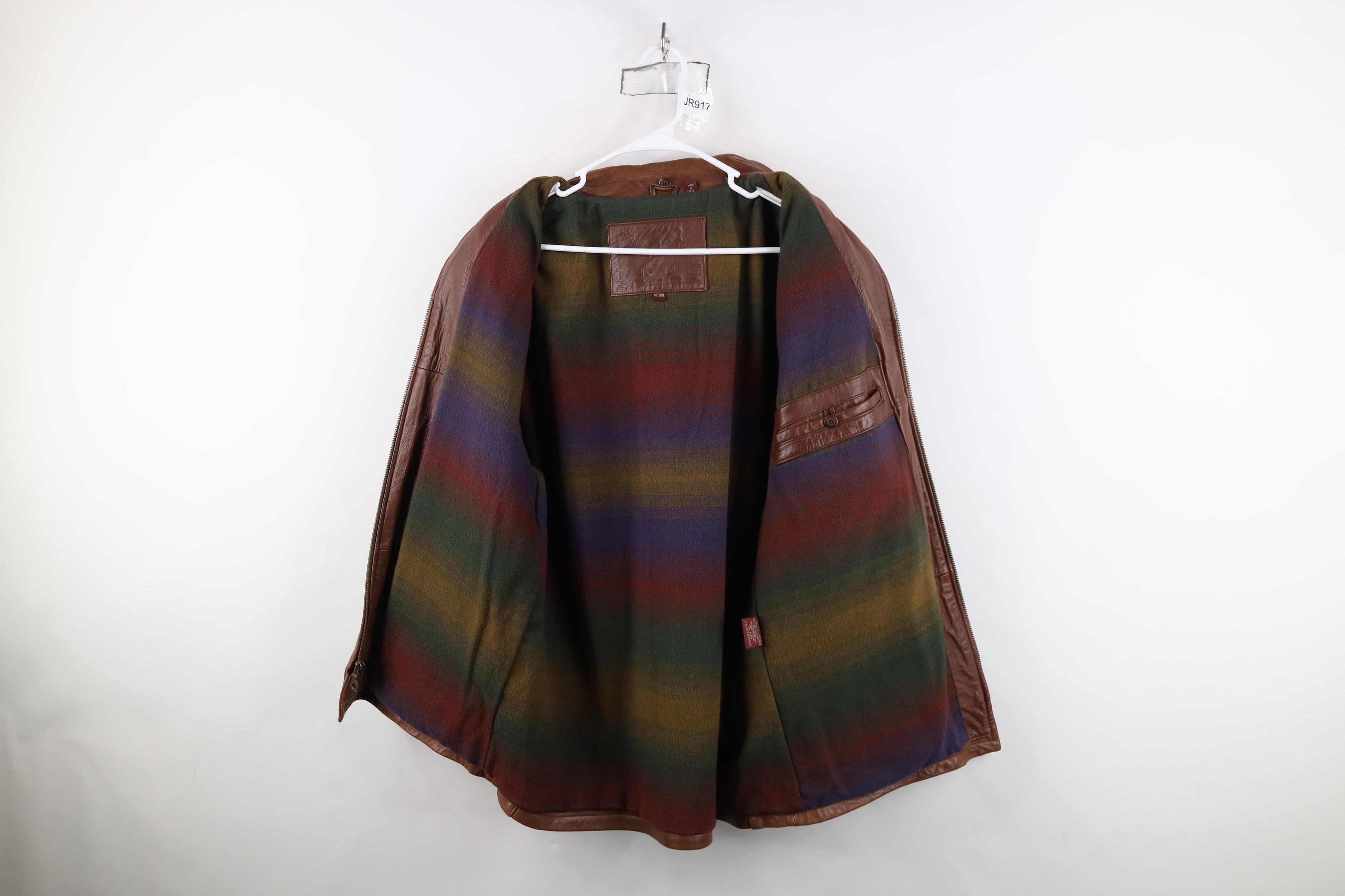 Vintage Vintage 90s Y2K Streetwear Lined Soft Leather Jacket Brown Size US M / EU 48-50 / 2 - 10 Thumbnail