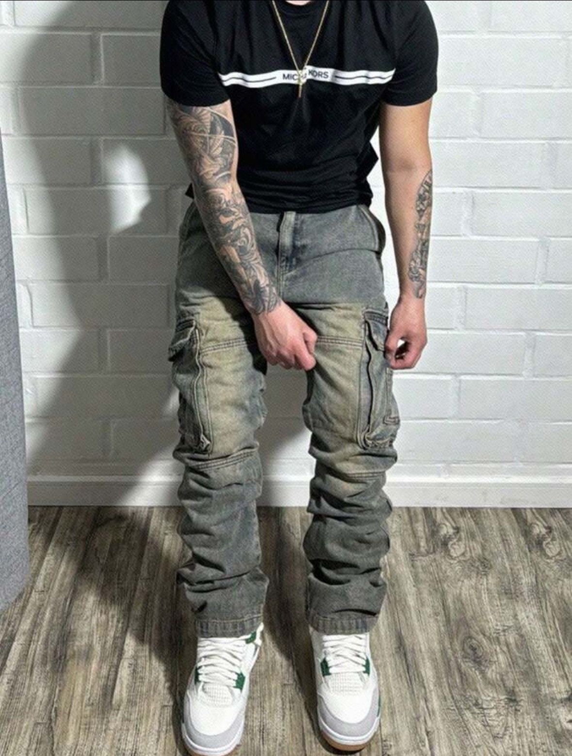 Other × Vintage Heavyweight Street Cargo Jeans Size US 40 / EU 56 - 1 Thumbnail