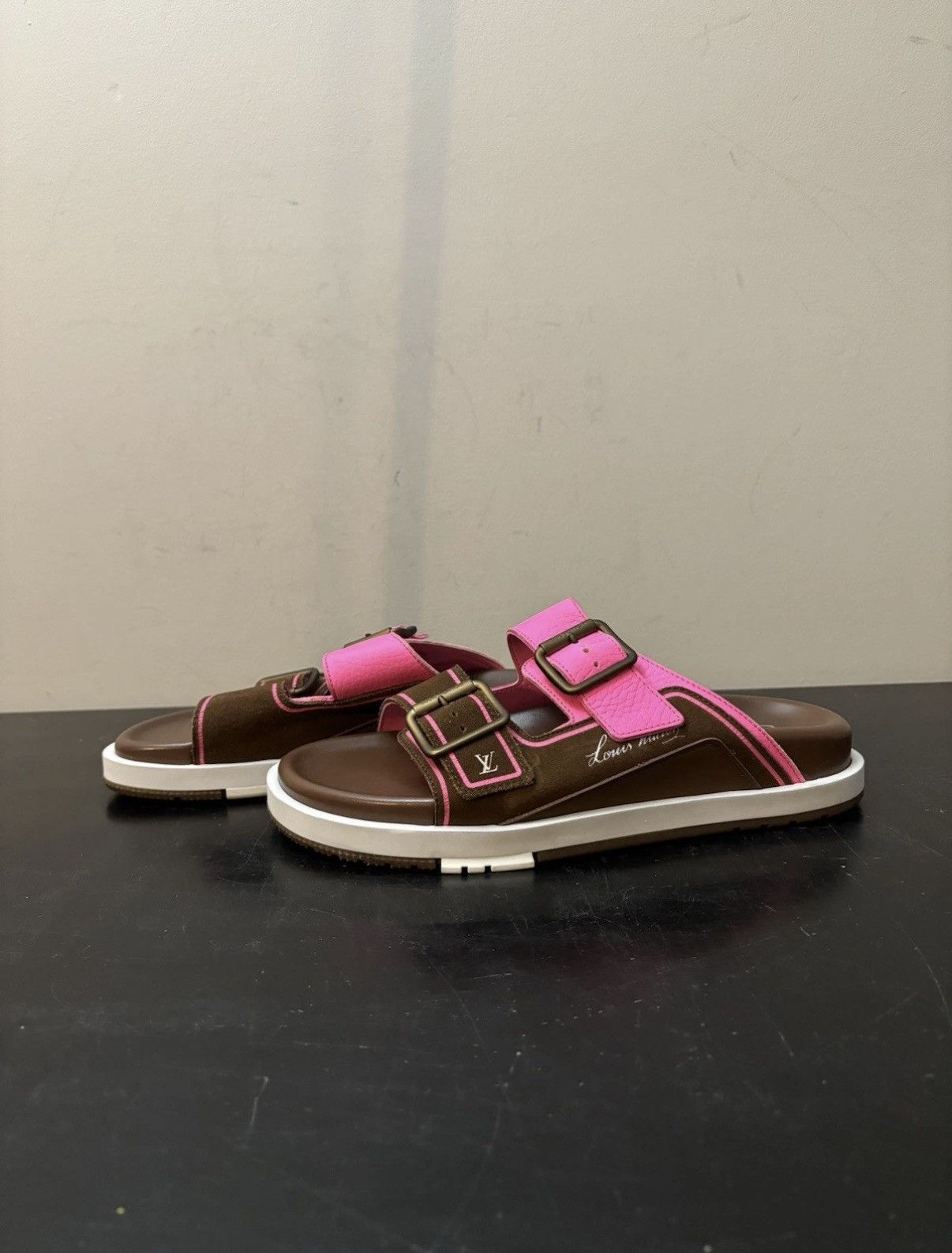 Louis Vuitton Louis Vuitton LV Trainer Mule Sandals Brown Pink Size US 6 / EU 39 - 1 Thumbnail
