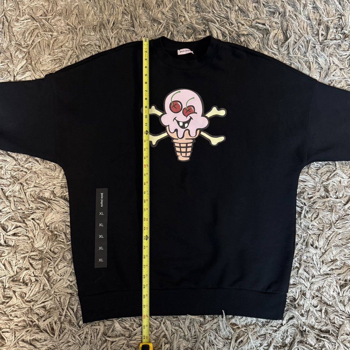 Palm Angels Palm Angels X Icecream Black Skull Crewneck Sweatshirt Black Size US XL / EU 56 / 4 - 1 Thumbnail