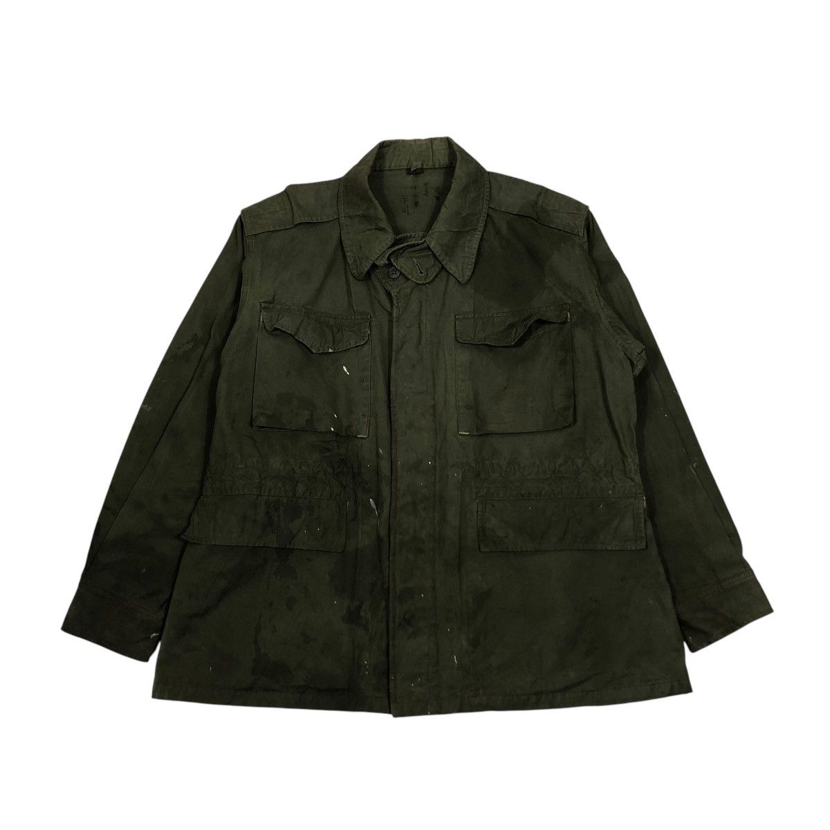 Vintage 🔥VINTAGE CHORE MILITARY JACKET CARGO MULTI POCKET WORLD WAR Size US M / EU 48-50 / 2 - 1 Thumbnail
