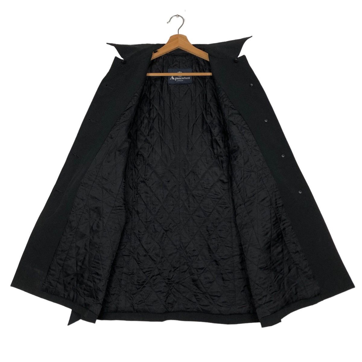 Vintage 🔥Rich Black - Fly Jacket Robed Aquascutum London Japan Made Size US M / EU 48-50 / 2 - 13 Thumbnail