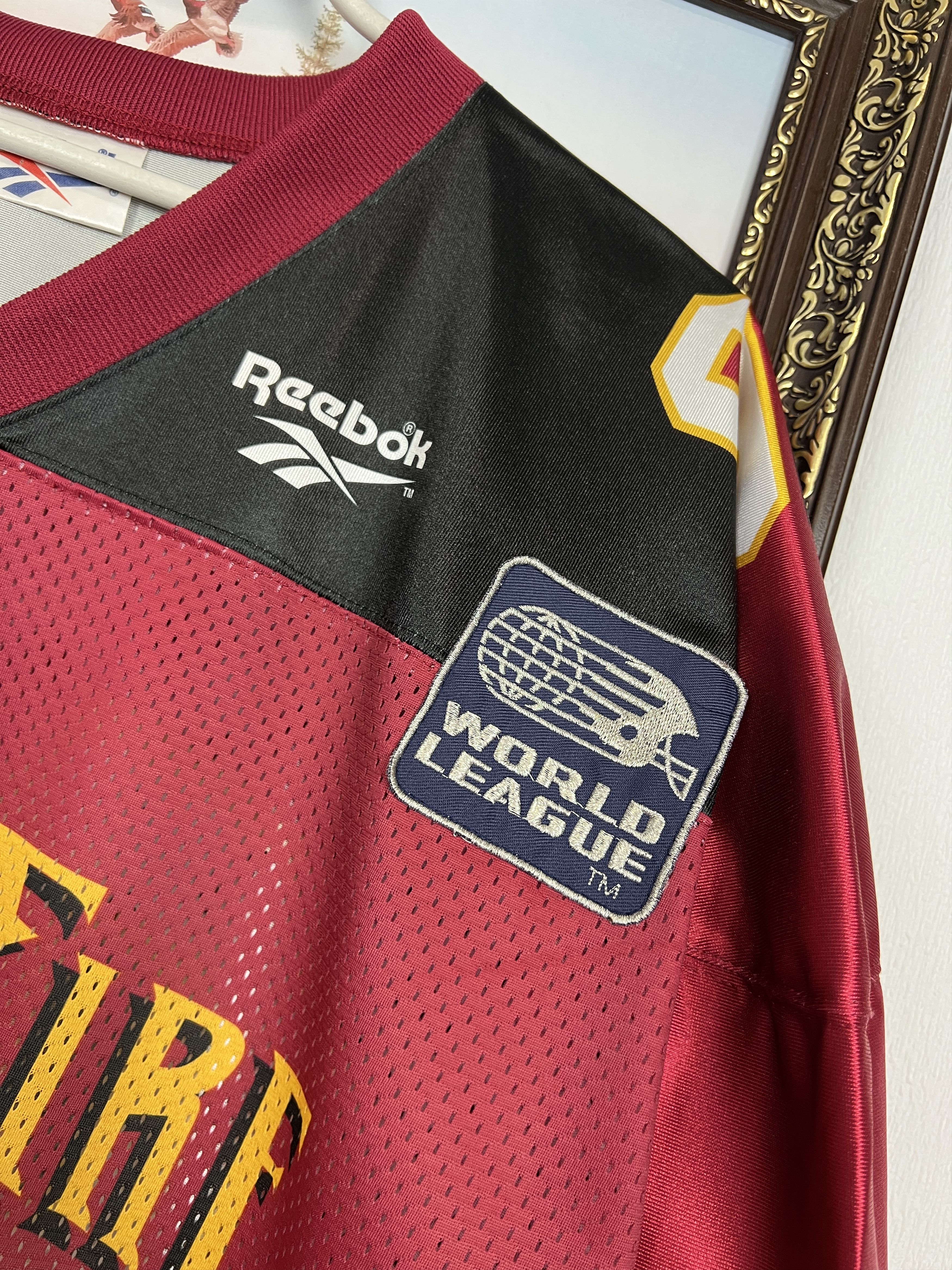 Reebok Vintage Rhein Fire World League WLF NFL Football Jersey Size US XL / EU 56 / 4 - 4 Thumbnail