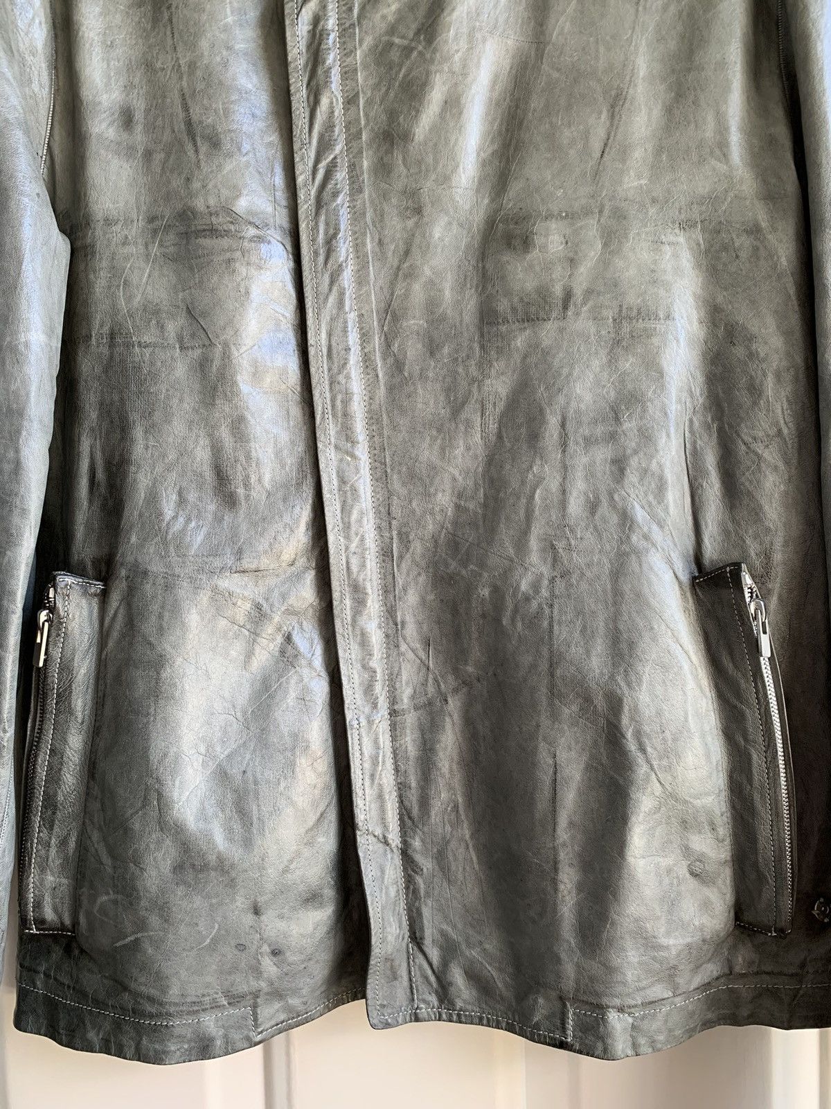 Carol Christian Poell CCP LM/2599GP ROOLS-PTC/19 High Necked Leather Jacket Size US L / EU 52-54 / 3 - 4 Thumbnail