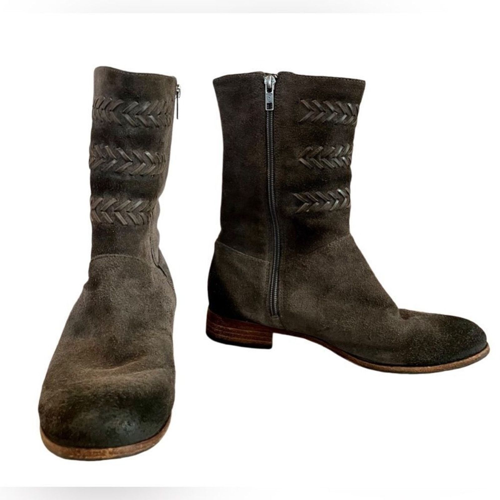 Ugg UGG Australia Western Mid Calf Brown Suede Distressed Boot 9 Size US 9 / IT 39 - 9 Thumbnail