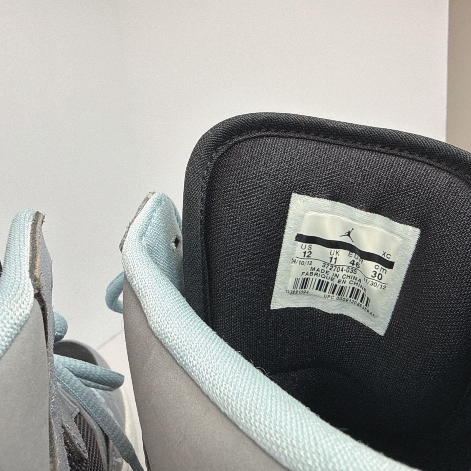 Nike Jordan 1 Flight 'Grey Black' (Style: 372704-035) | 12 Size US 12 / EU 45 - 6 Thumbnail
