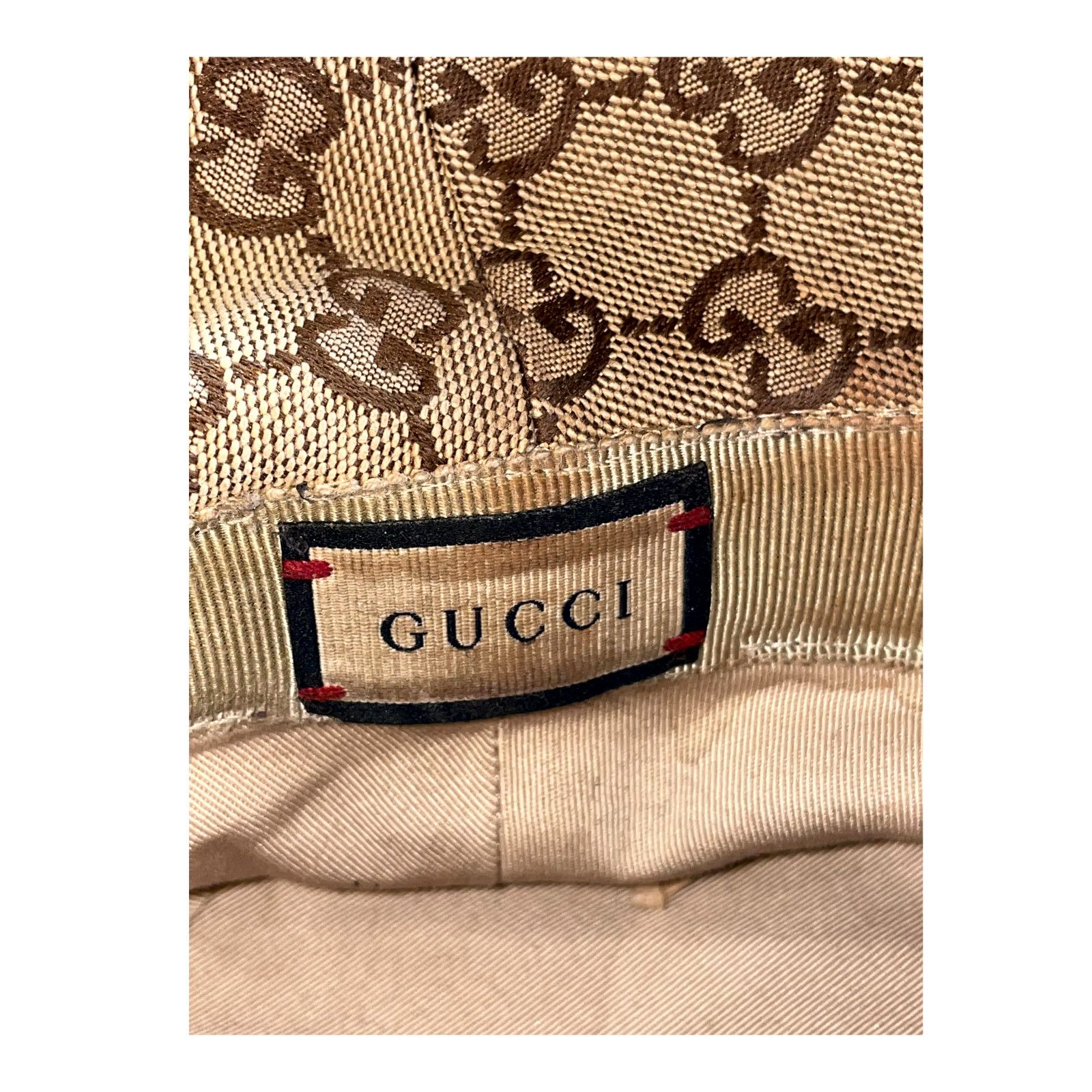 Gucci Gucci Monogram Beige & Brown Bucket Hat Size ONE SIZE - 3 Thumbnail