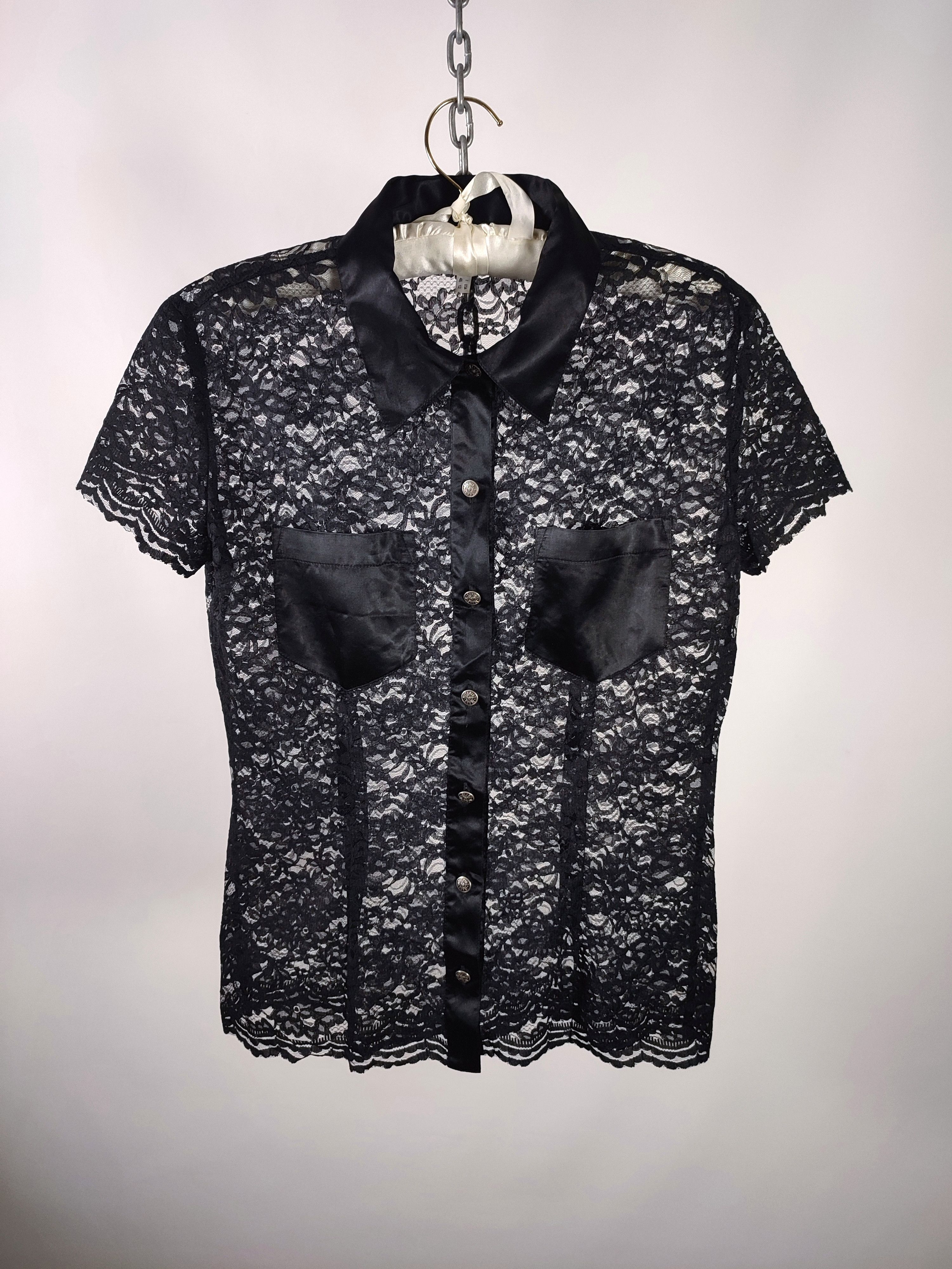 Love Moschino Love Moschino Lace Flower Vintage Blouse Size L / US 10 / IT 46 - 7 Thumbnail