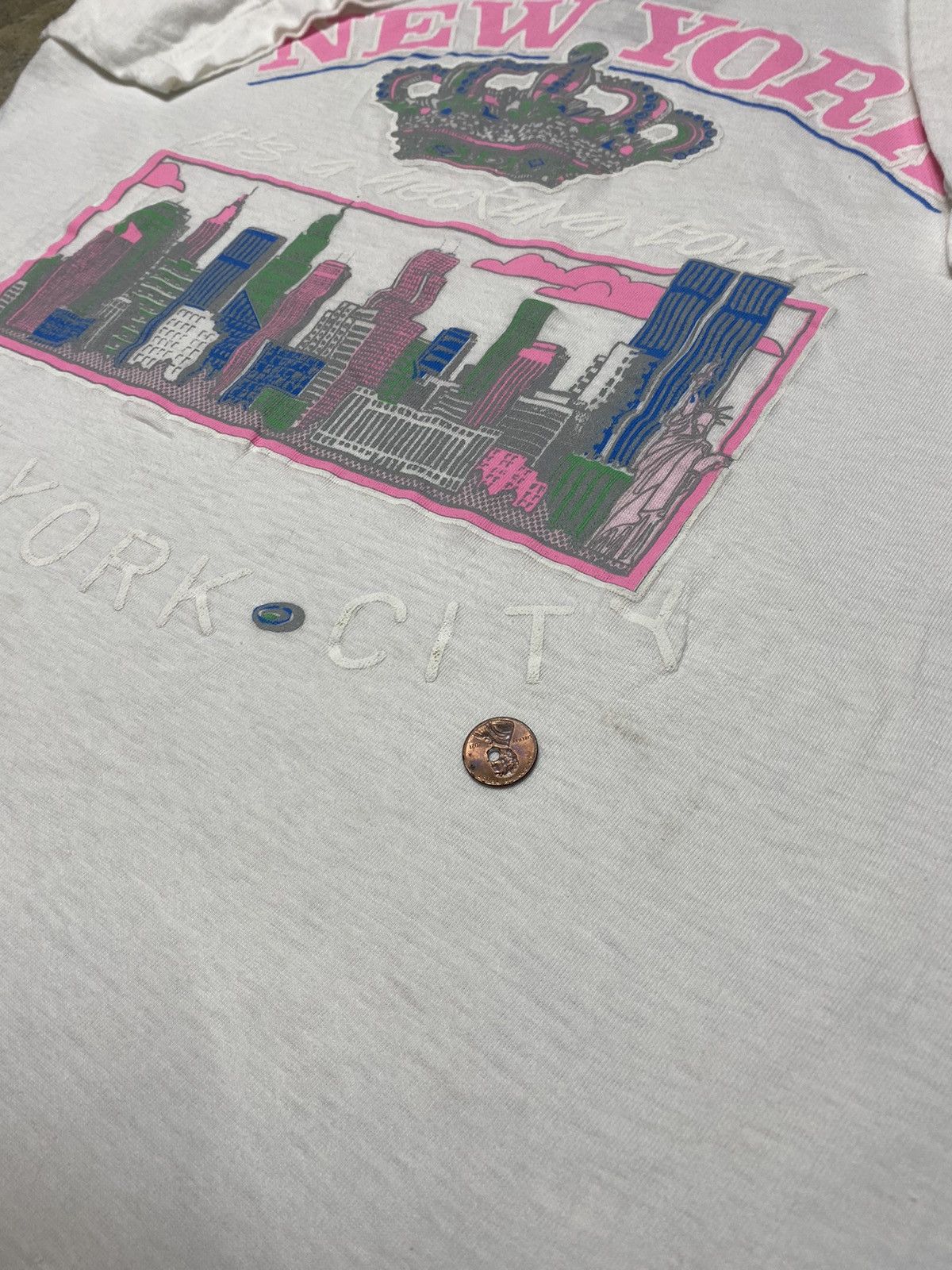 Japanese Brand × Vintage Vintage NYC New York City Tourist 90s New Old Stock Tshirt Size US L / EU 52-54 / 3 - 9 Thumbnail