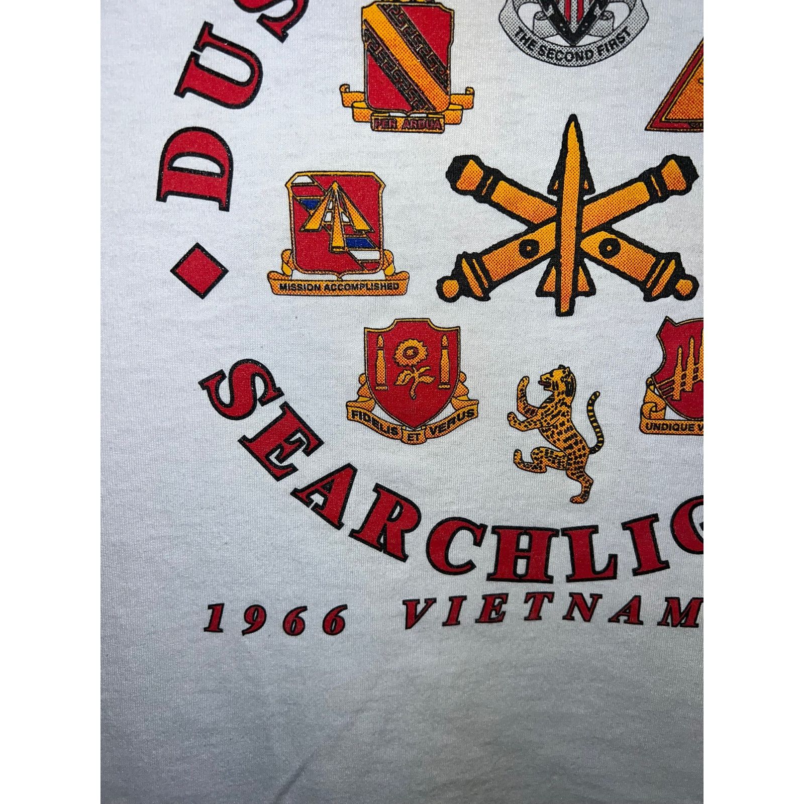 Fruit Of The Loom 90s Dusters Quads Searchlights Vietnam Army Soldier Shirt 3X Size US XXL / EU 58 / 5 - 5 Thumbnail
